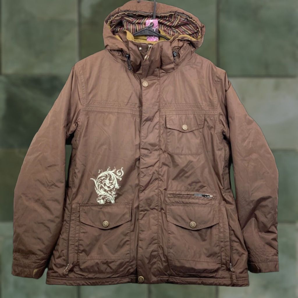 Vintage SIMS Womens Jacket Ski Brown Mid-Length Long Sleeve Zip Pockets Casual Winter Coat L Adult Womens Brown Ski Jacket Size L / US 10 / IT 46 - 1 Thumbnail