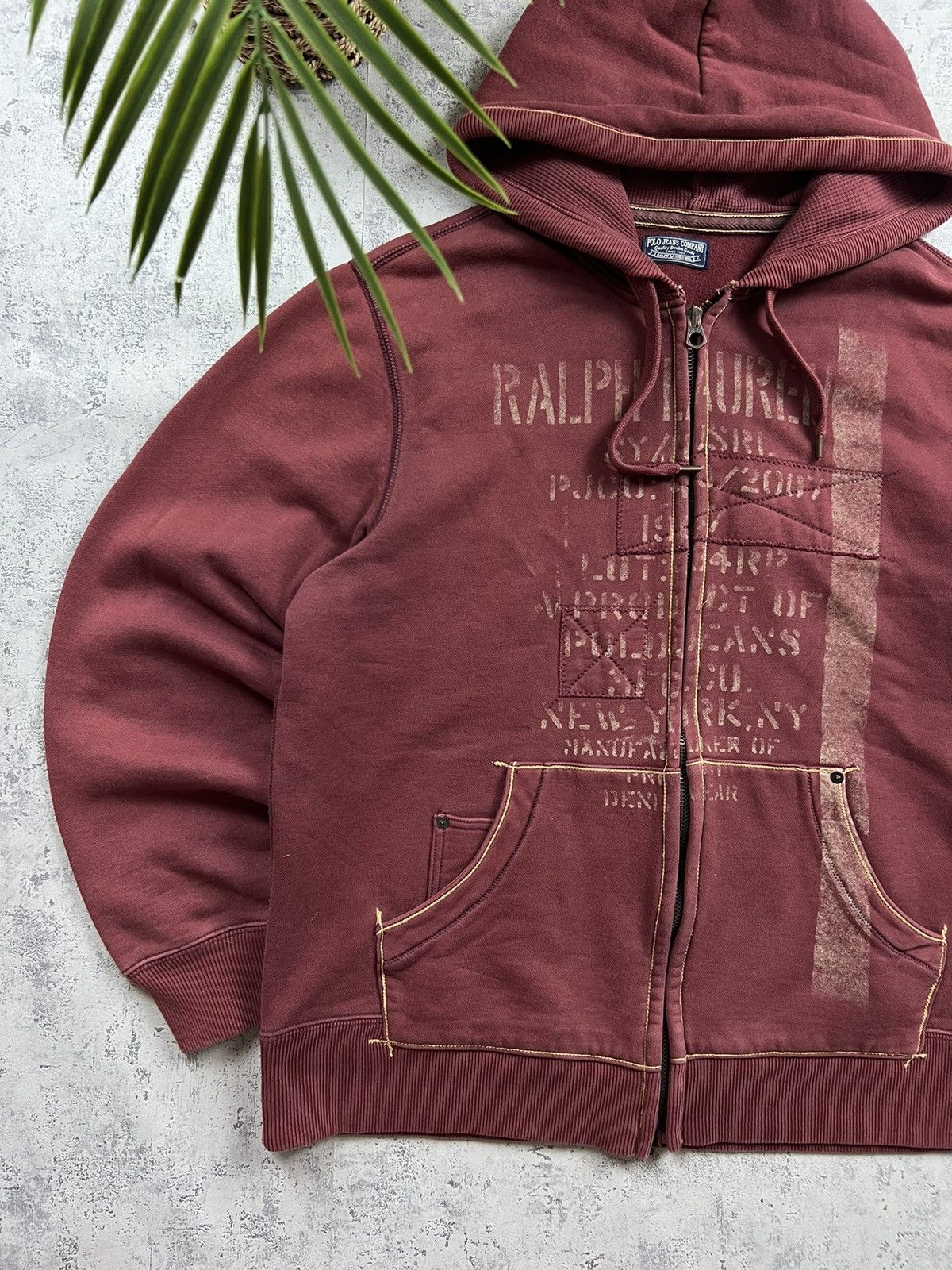 Polo Ralph Lauren 00s Ralph Lauren Vintage Y2K Oversized Retro Zip Hoodie Size US XL / EU 56 / 4 - 2 Thumbnail