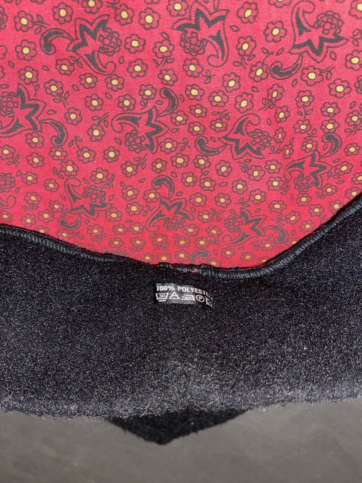 Vintage Vintage Arti Shock Shield Hat Black with Red Floral Interior Size ONE SIZE - 4 Thumbnail