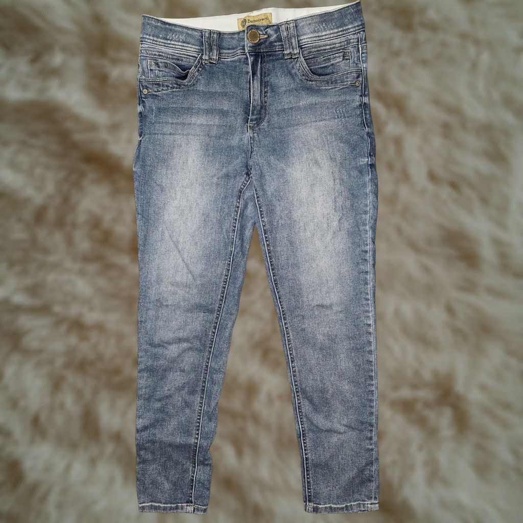 Vintage Democracy Womens Skinny Jeans 10 Blue Denim Mid Rise Waist Size 32" / US 10 / IT 46 - 1 Thumbnail