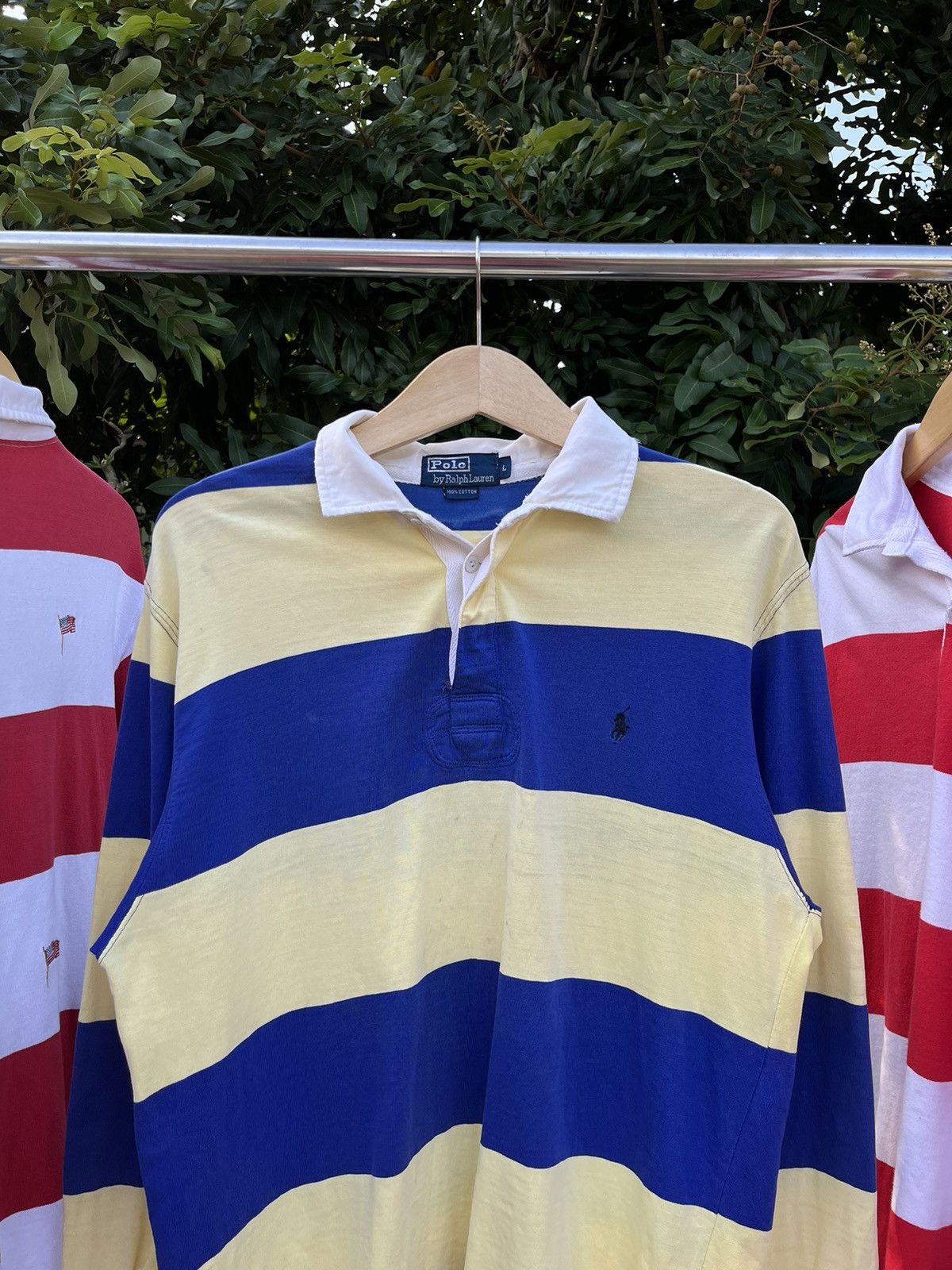 Polo Ralph Lauren × Ralph Lauren × Vintage Vintage Polo Ralph Lauren Rugby Shirt Size US L / EU 52-54 / 3 - 2 Thumbnail