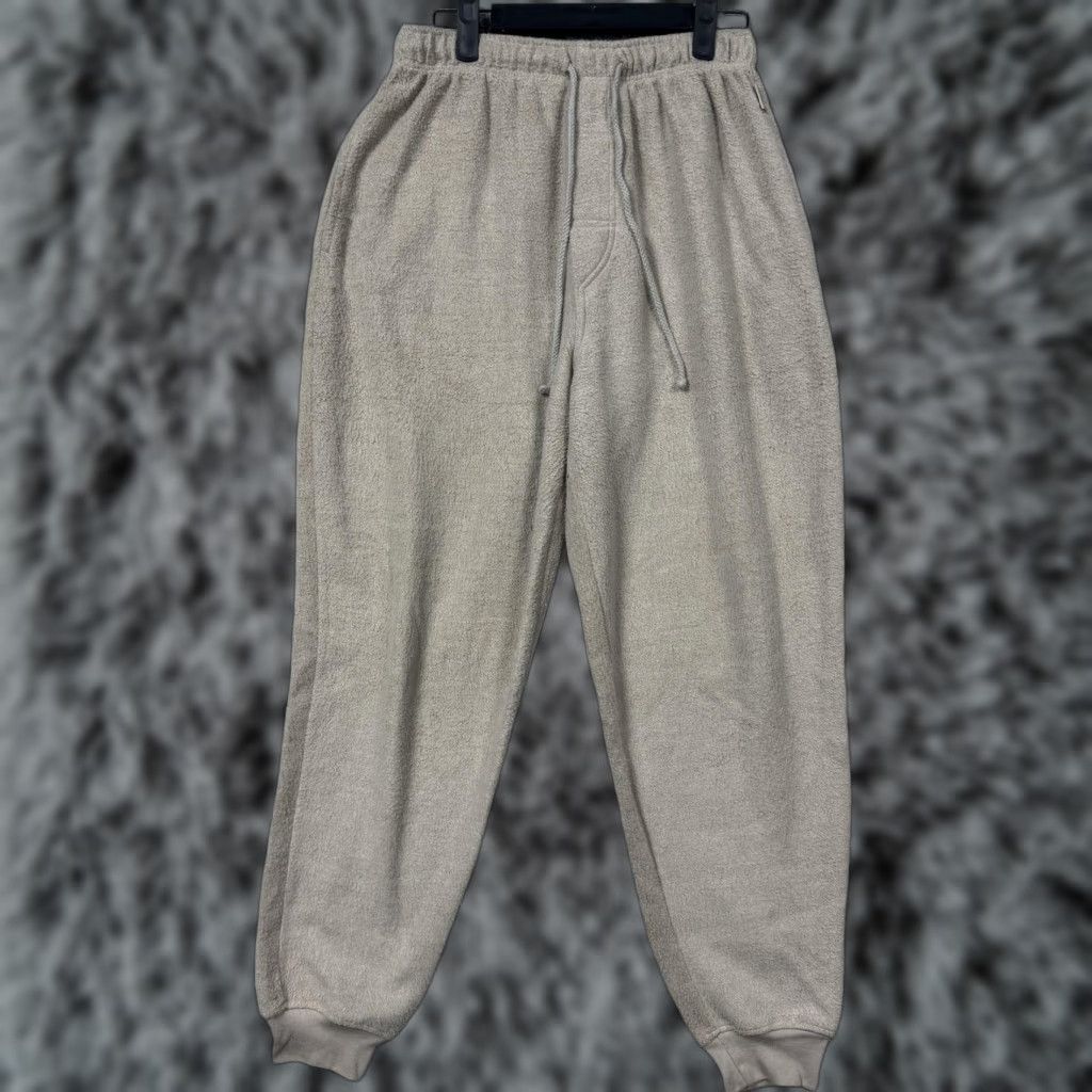Express VINTAGE Express Athletique Sweatpants Mens M Tan Beige Lounge 90s Joggers Pockets Elastic Waist Drawstring Fleece Size US 31 - 1 Thumbnail