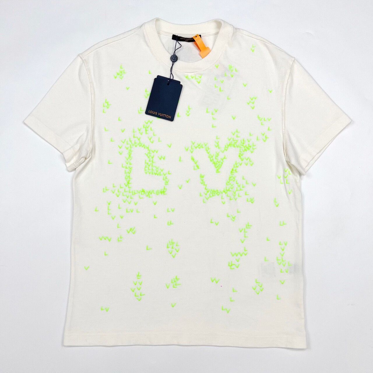 Louis Vuitton Louis Vuitton Spread White Origami Crane Embroidered Tee Size US S / EU 44-46 / 1 - 1 Thumbnail