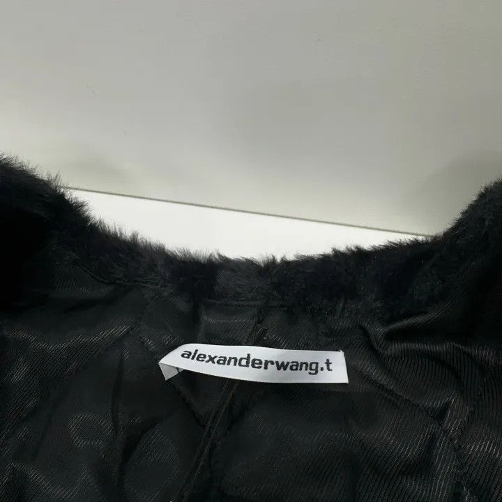 Alexander Wang Alexander Wang Black Faux Fur Cardigan - Size S / US 4 / IT 40 - 8 Thumbnail
