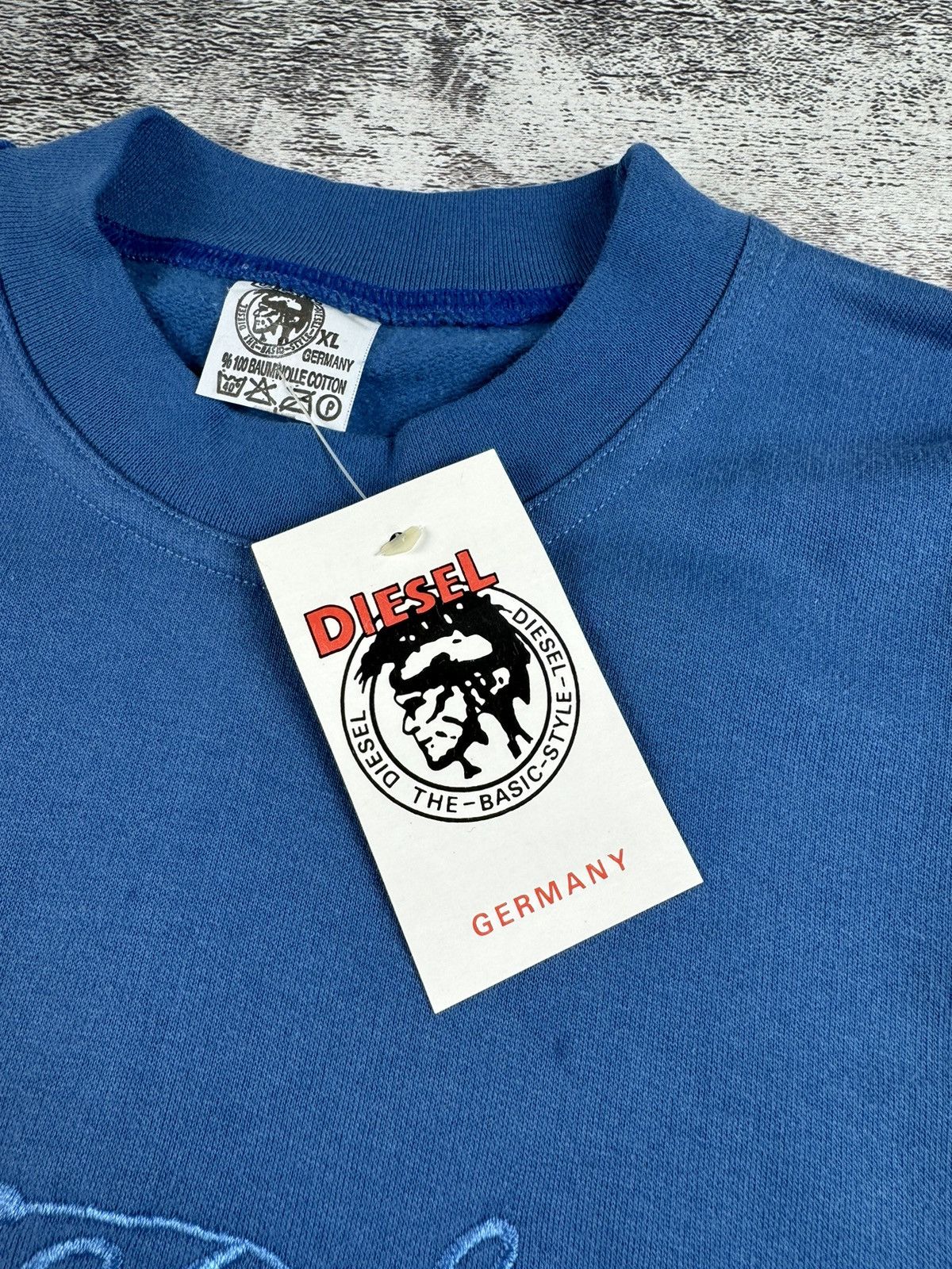 Diesel NEW 70S / 80S Diesel Big Logo Sweatshirt Hoodie Pullover Y2K Size US XL / EU 56 / 4 - 8 Thumbnail