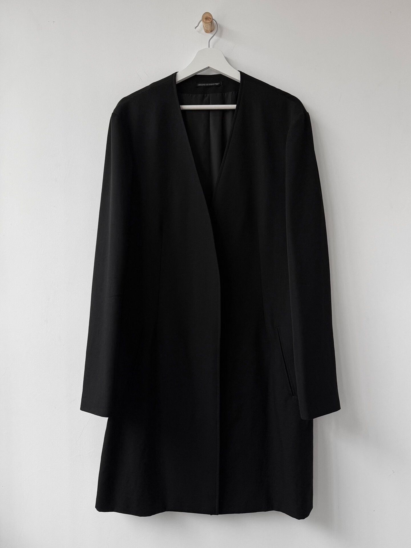 Yohji Yamamoto minimalist black wool coat by yohji yamamoto Size US M / EU 48-50 / 2 - 1 Thumbnail