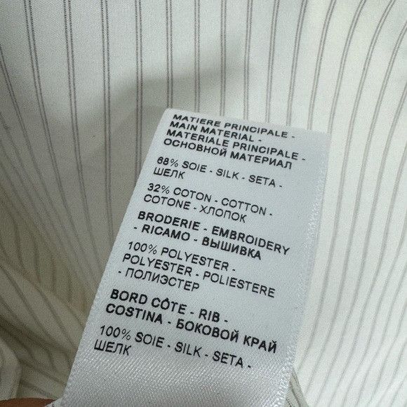 Lanvin Lanvin Striped Logo T-Shirt Silk White Men’s Size 38/US Medi Size US M / EU 48-50 / 2 - 7 Thumbnail