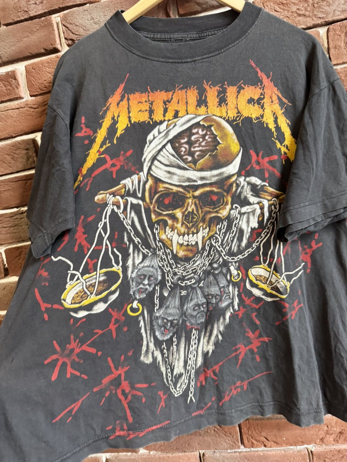 Band Tees Vintage 90s Metallica Spider Print Metal Band Tee L AOP WEB Size US L / EU 52-54 / 3 - 3 Thumbnail