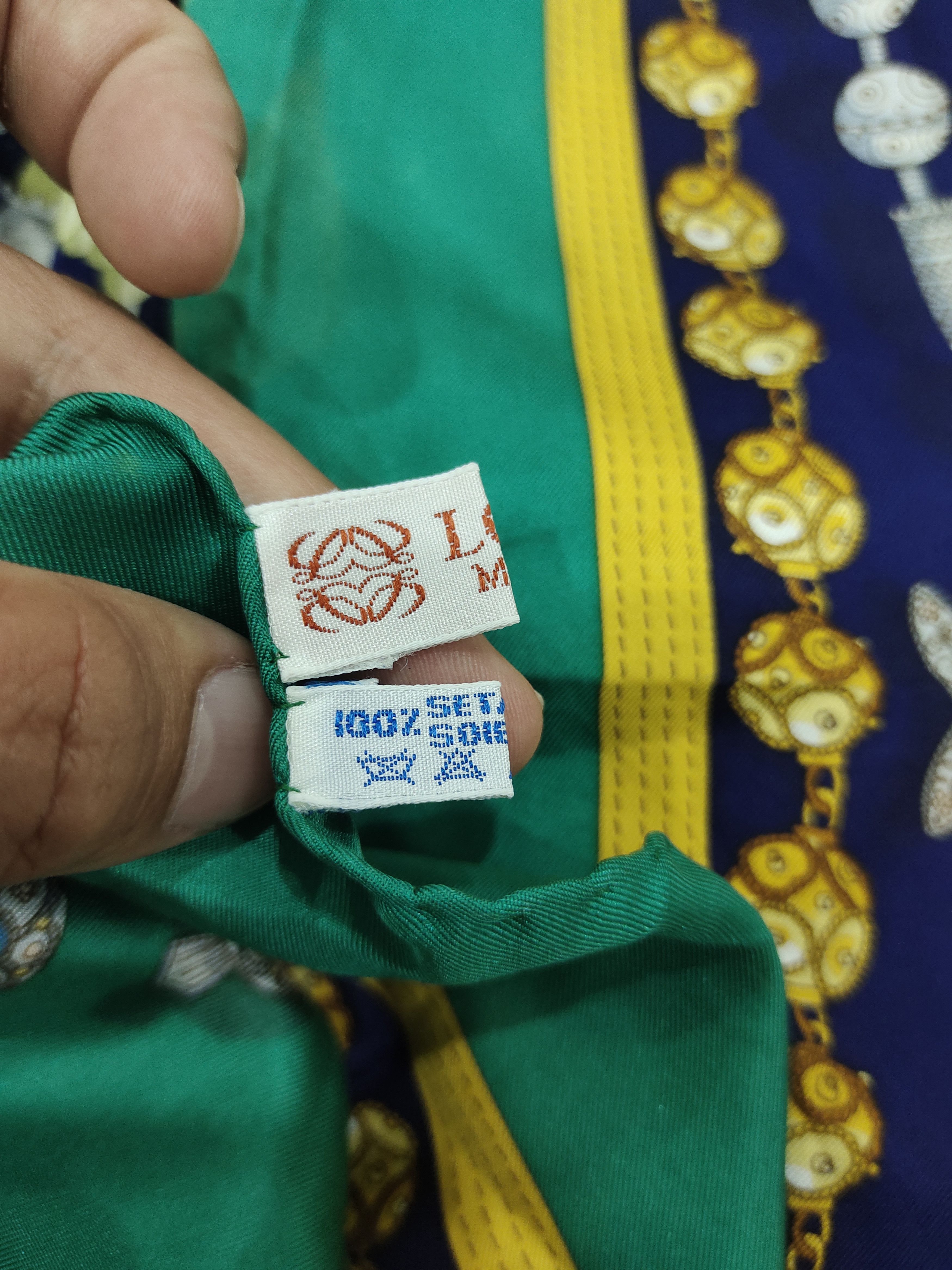 Designer × Loewe × Vintage LOEWE Silk Scarf Size ONE SIZE - 3 Thumbnail