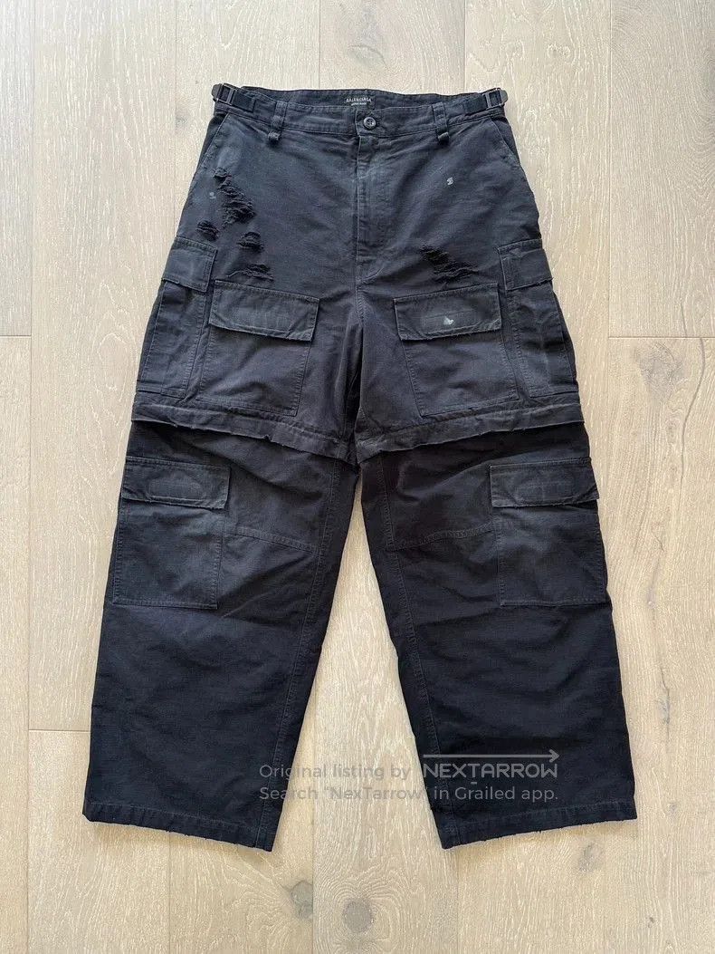 Balenciaga Balenciaga 24SS Grade Robe cargo, damaged work pants . Size US 32 / EU 48 - 1 Thumbnail