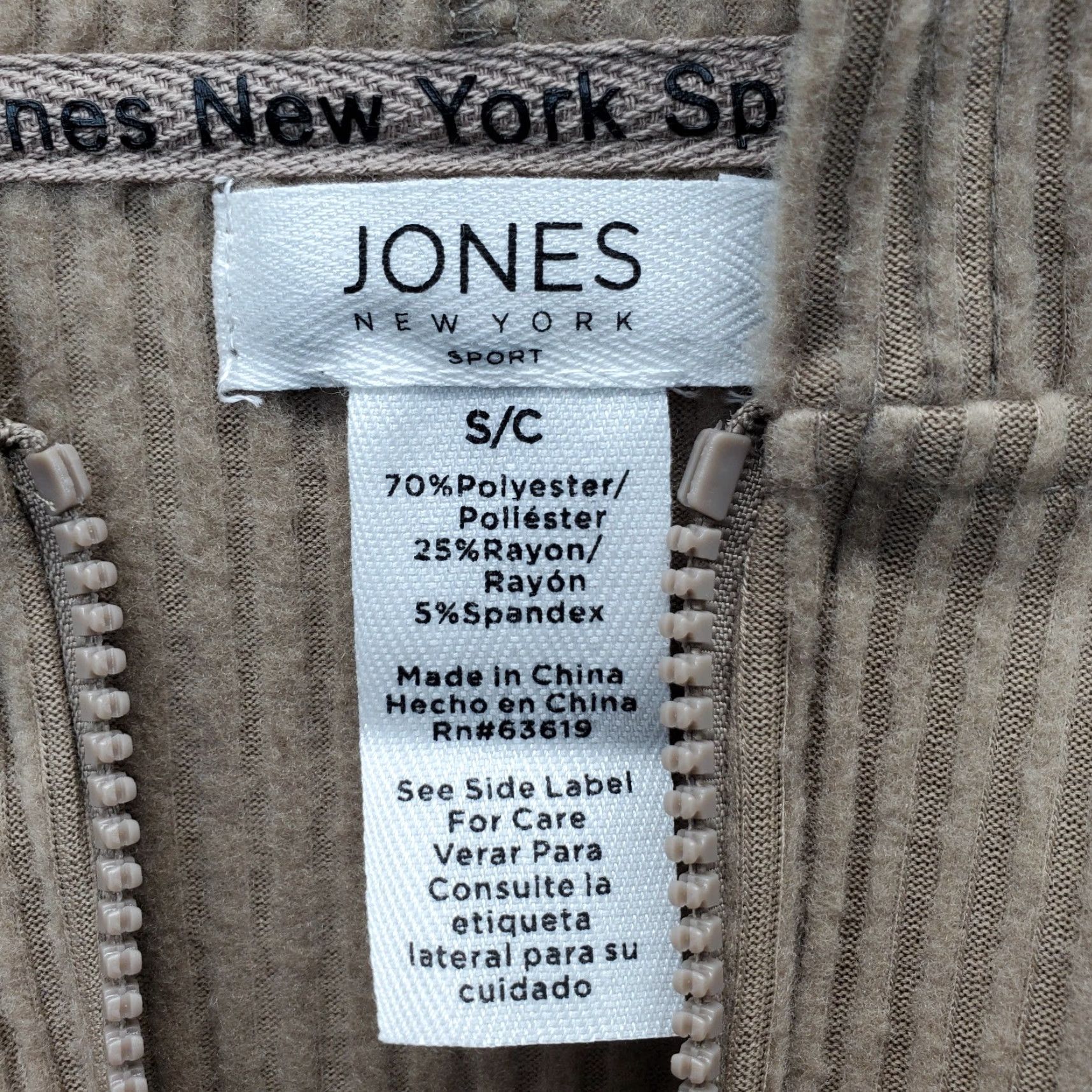 Jones New York Jones New York Hoodie Womens Small Brown Sport Rib Breathable Thumb Hole Sleeve Size S / US 4 / IT 40 - 4 Thumbnail