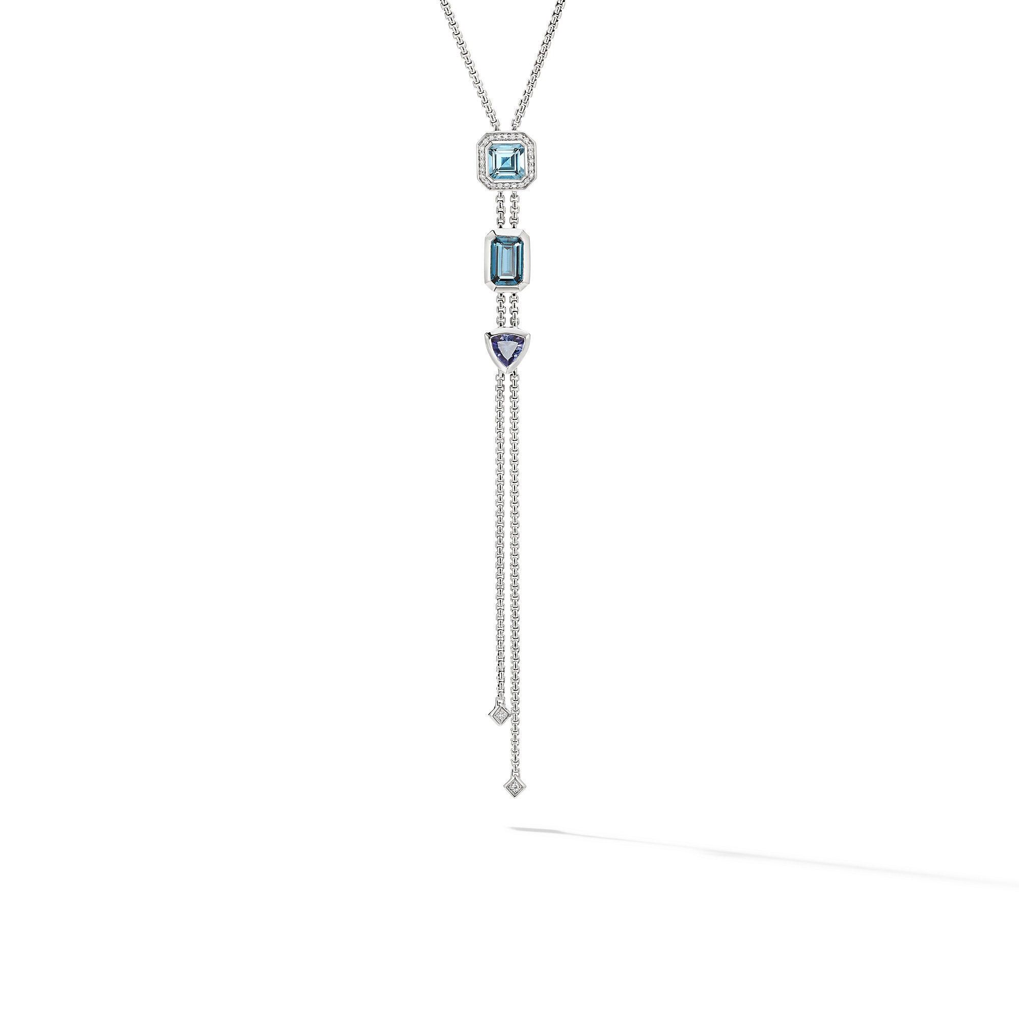 David Yurman o1w1db10525 N16210D Necklace with Topaz and Pave Diamond Size ONE SIZE - 1 Preview