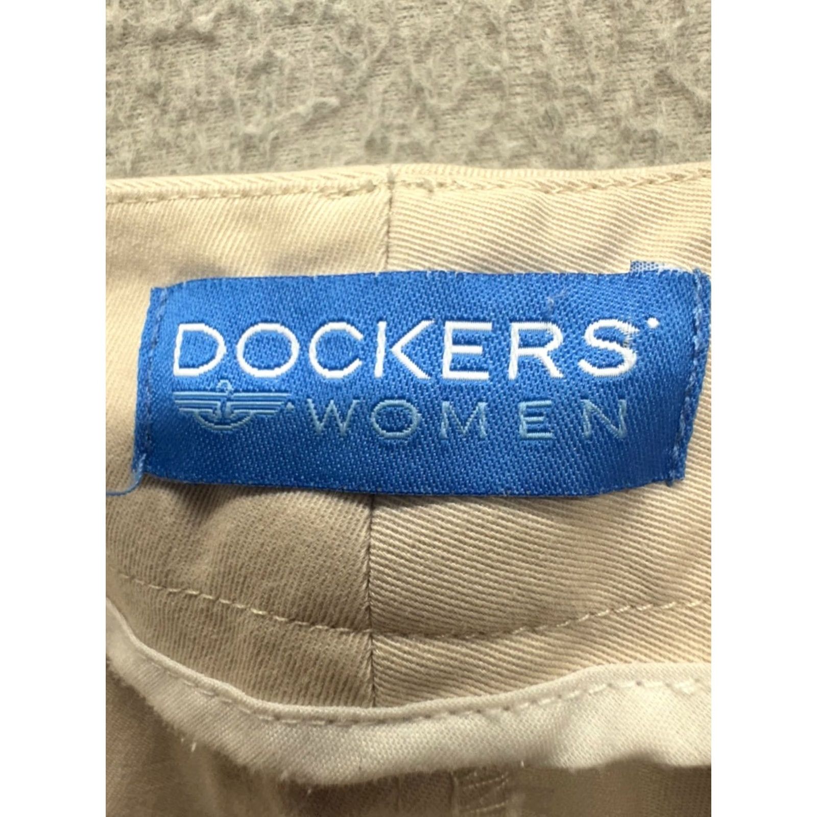 Dockers DOCKERS Pants Khakis WOMENS 12P Medium Beige Straight Flat Front Zip Cash? Size 34" / US 12 / IT 48 - 3 Thumbnail