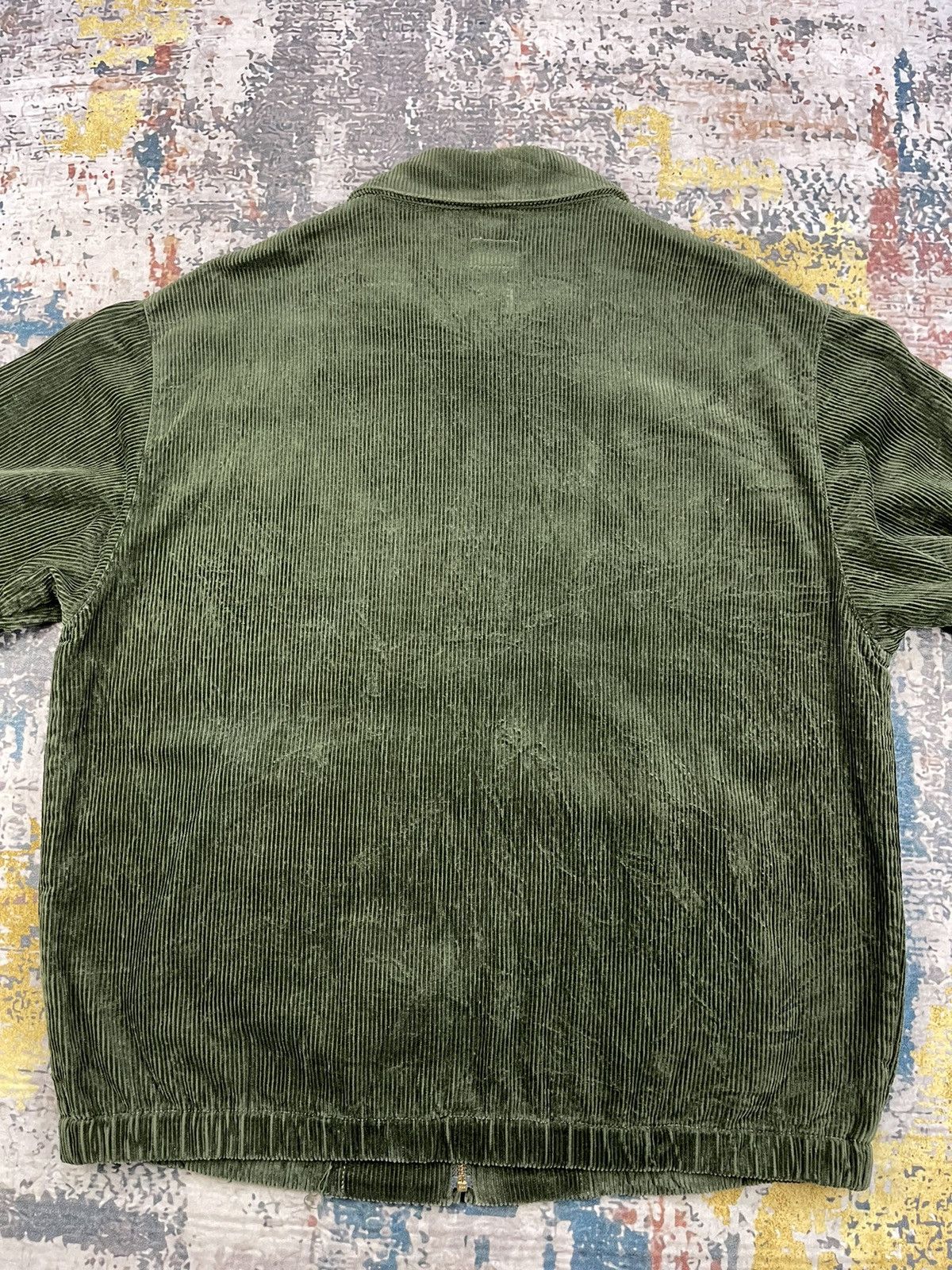 Japanese Brand Oh! The Guilt Corduroy Moss Green Zipper Jackets Size US L / EU 52-54 / 3 - 3 Thumbnail