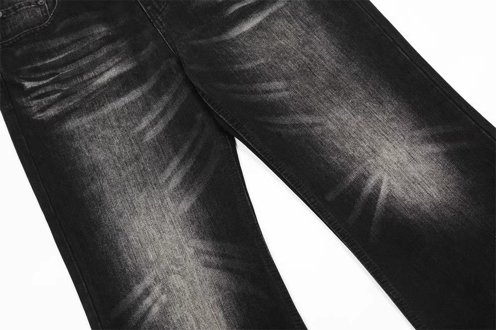 Japanese Brand × Vintage Men's hippie back pocket ripped loose washed flared jeans Size US 32 / EU 48 - 4 Thumbnail