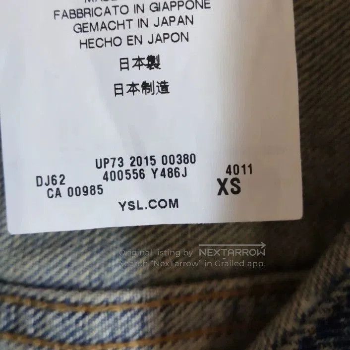 Saint Laurent Paris Saint Laurent Light Blue Denim Jacket. Size XS / US 0-2 / IT 36-38 - 5 Thumbnail