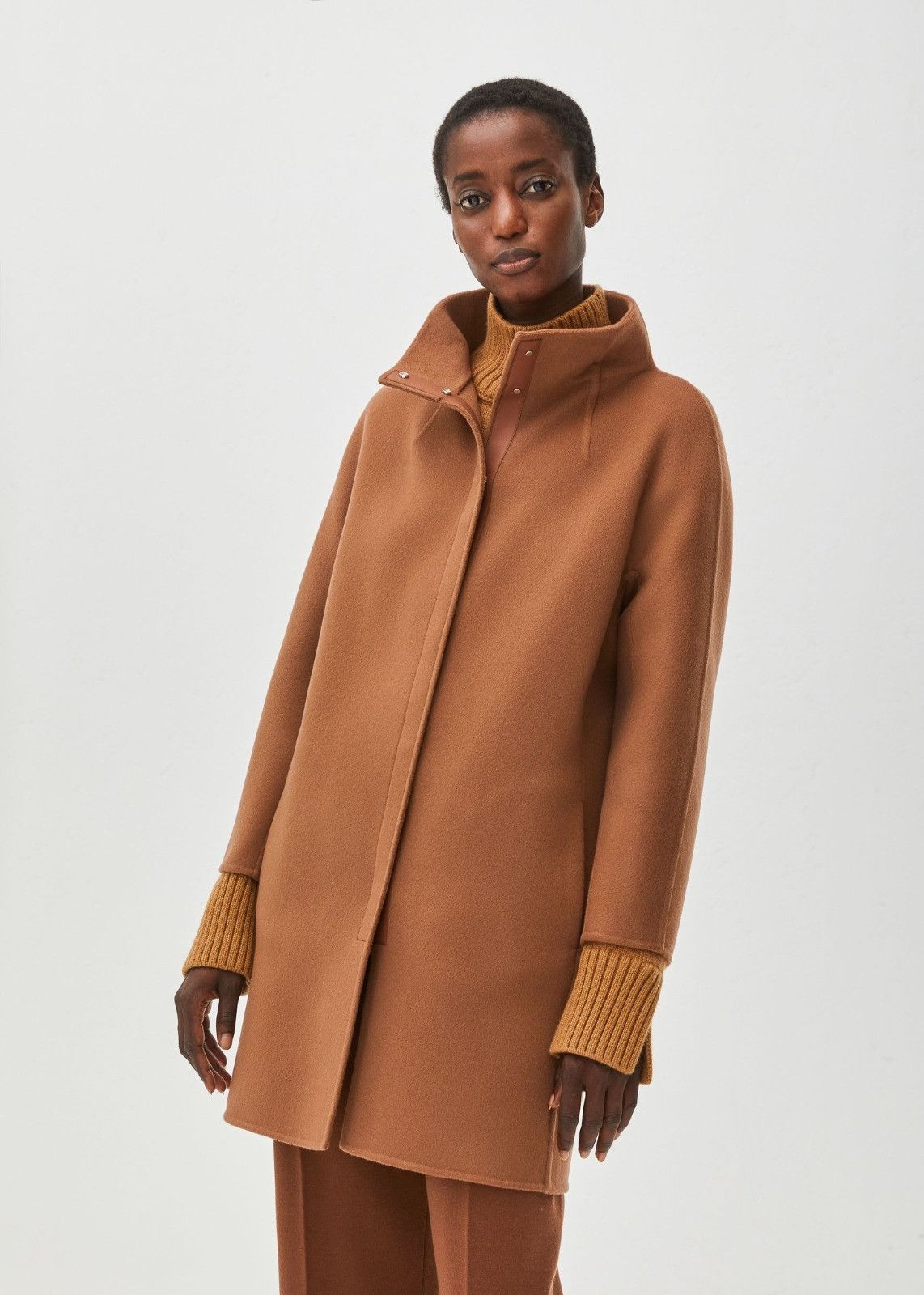 Loro Piana o1srvl11e0824 Roaden Cashmere Coat in Brown Size L / US 10 / IT 46 - 2 Thumbnail