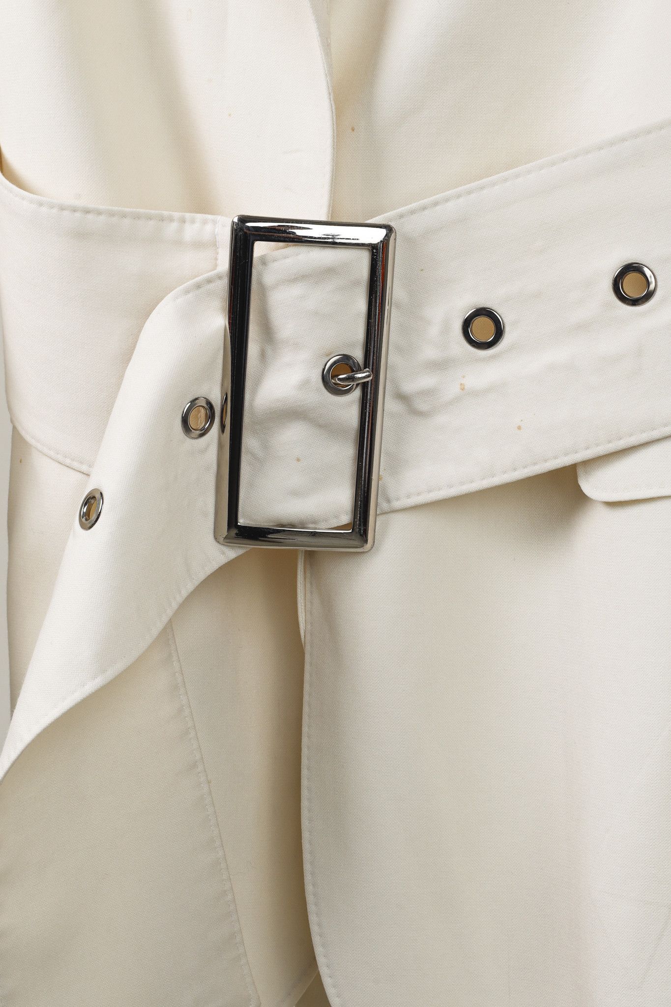 Burberry Burberry Cream Wool Oversized Belted Blazer Size M / US 6-8 / IT 42-44 - 7 Thumbnail