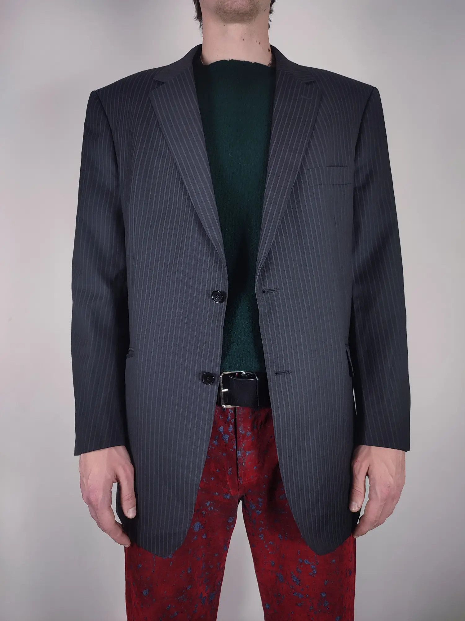 Balmain Vintage Balmain Homme Stripe Long Blazer Size 48L - 3 Thumbnail