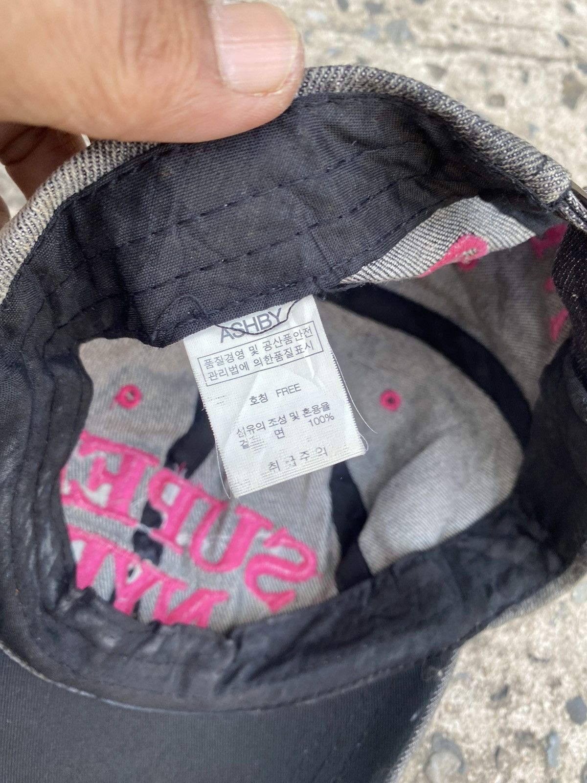 If Six Was Nine × Japanese Brand Y2K Black Denim NYP Distressed Hats Cap Size ONE SIZE - 8 Thumbnail