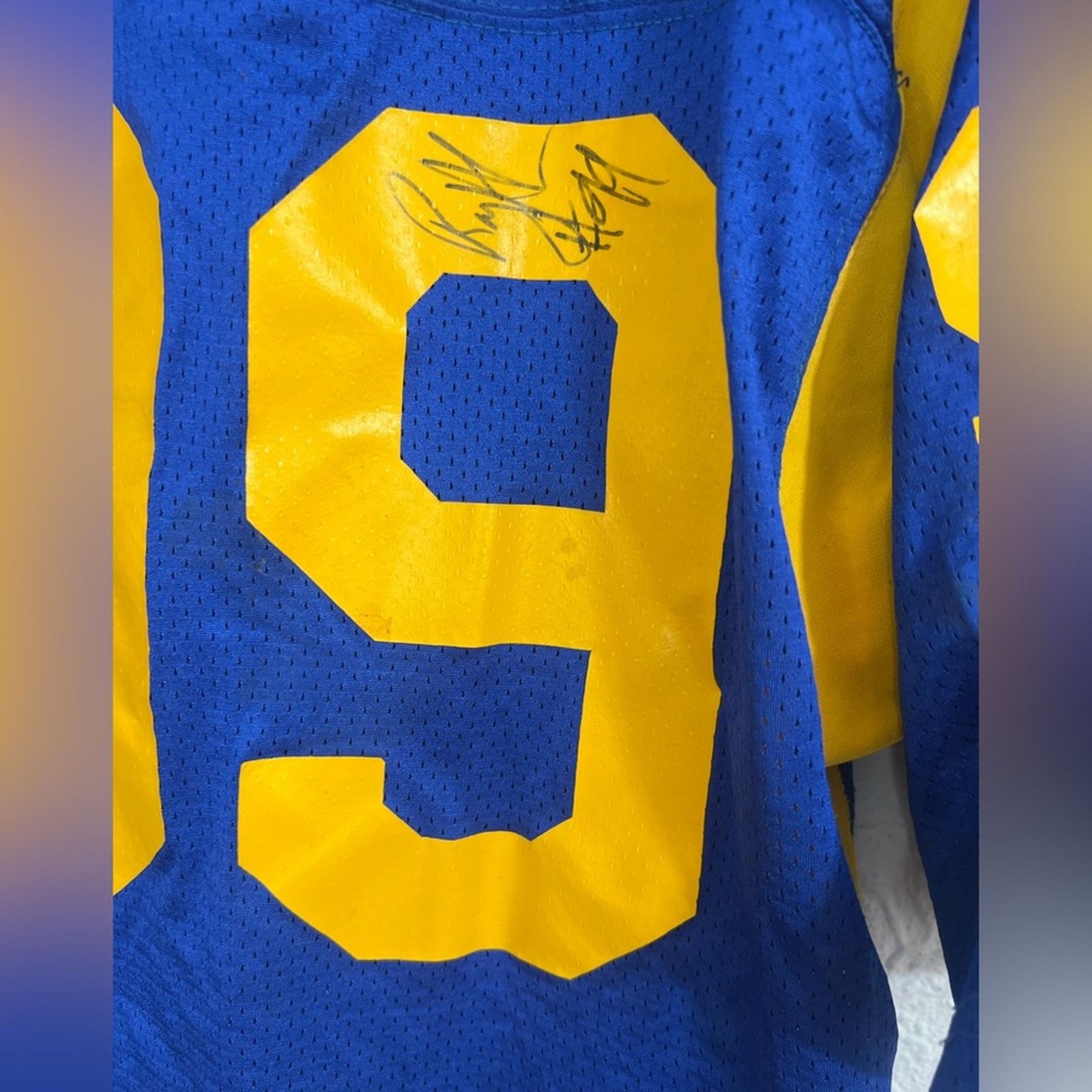 Logo Athletic 1998 Ray Agnew #99 Rams Game Worn Jersey w/ Autograph RARE Size US XXL / EU 58 / 5 - 7 Thumbnail