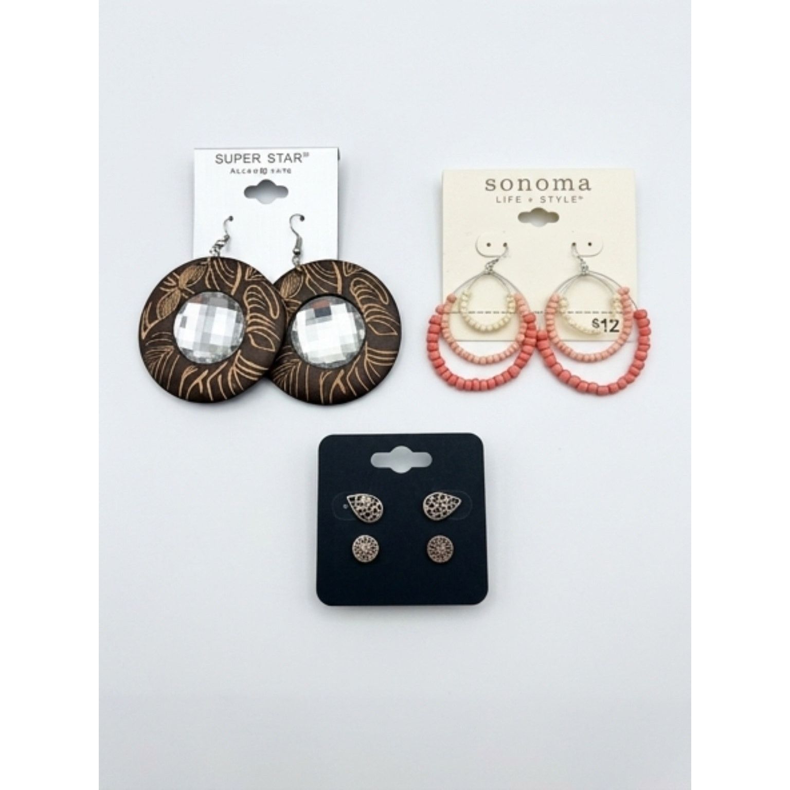 Other Bundle 3 pairs of earrings new Size ONE SIZE - 1 Preview