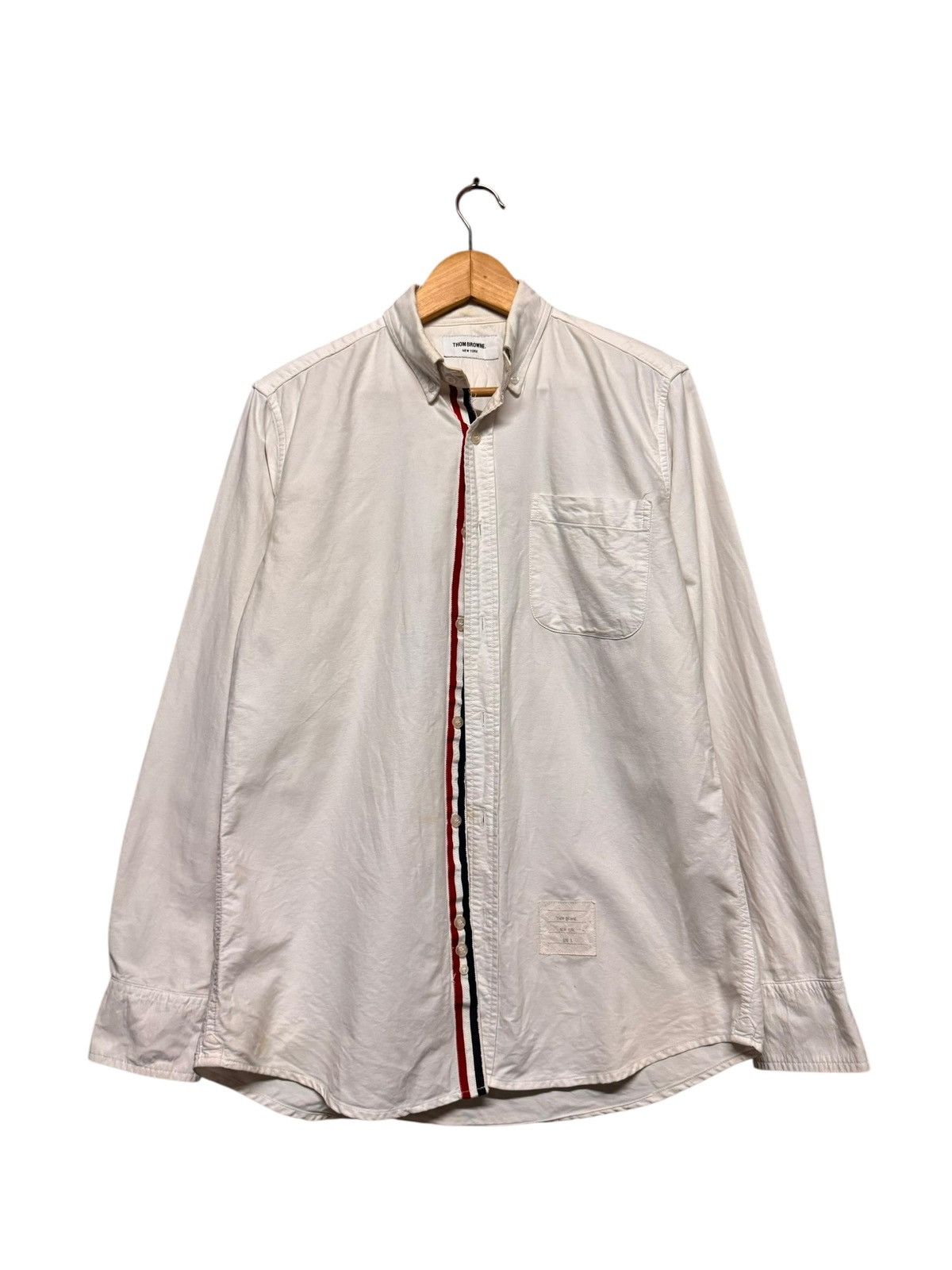 Thom Browne Thom Browne A Pink Striped Shirt Over The Chest Size US M / EU 48-50 / 2 - 2 Thumbnail
