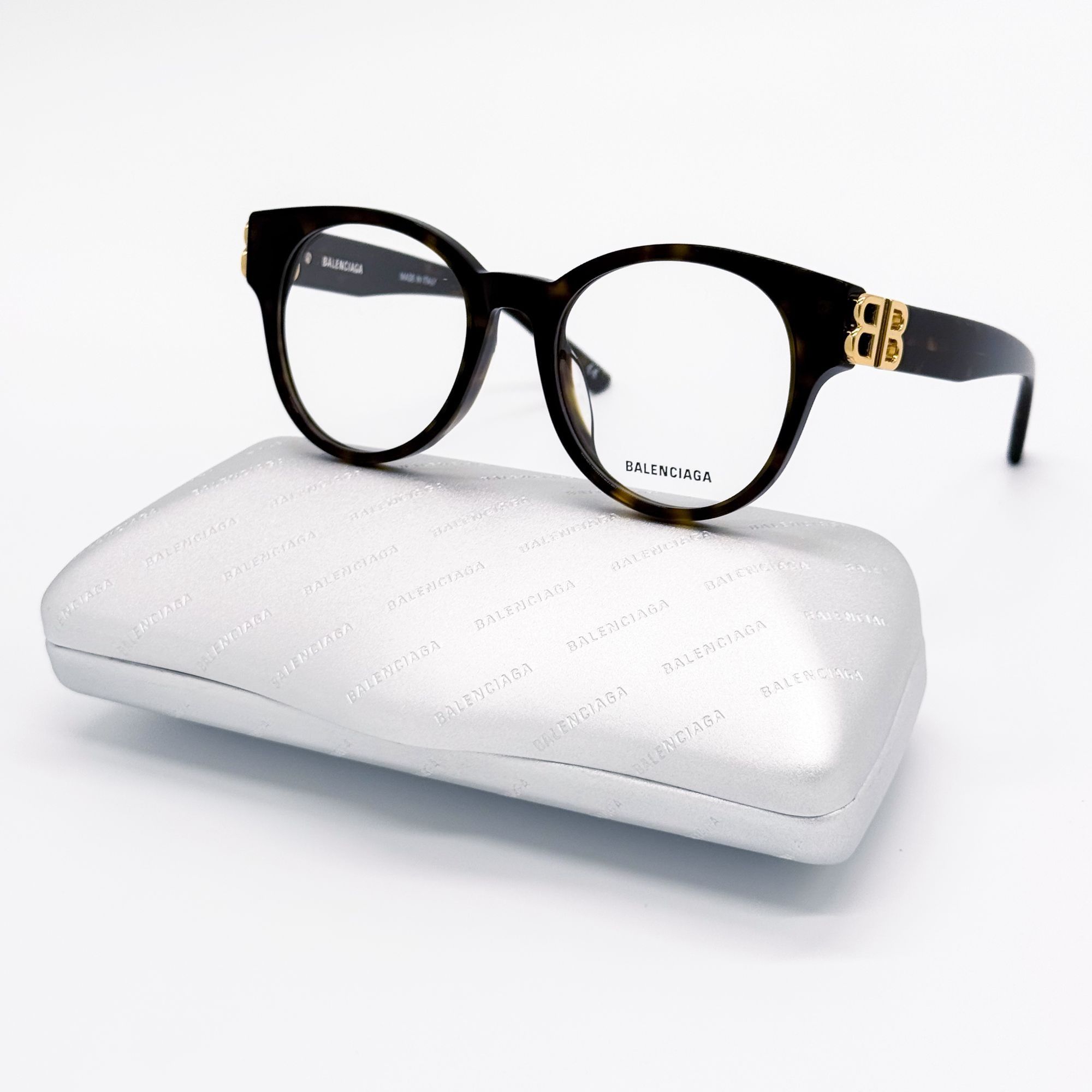 Balenciaga NEW BALENCIAGA EYEGLASSES BB0173O 002 ROUND HAVANA WOMEN EYE Size ONE SIZE - 1 Thumbnail