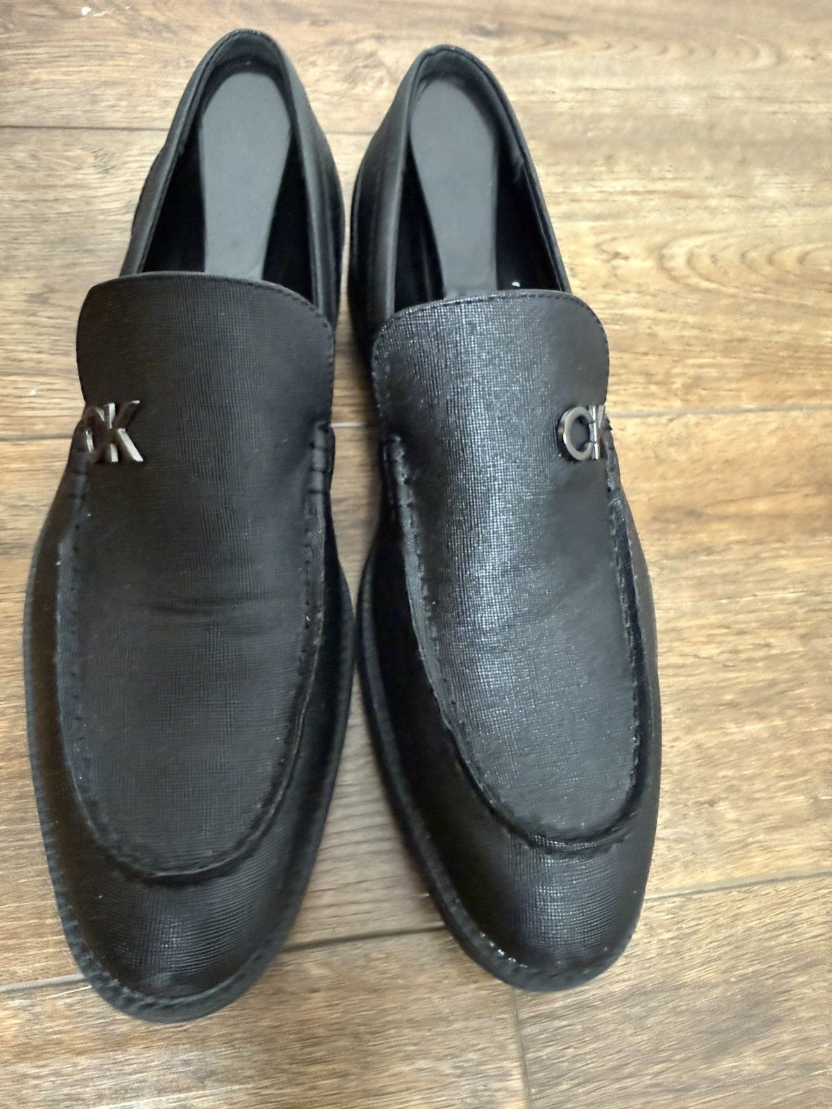 Calvin Klein London Fog Men’s Black Slip-On Dress Loafers – Size 9.5M Size US 9 / EU 42 - 2 Thumbnail