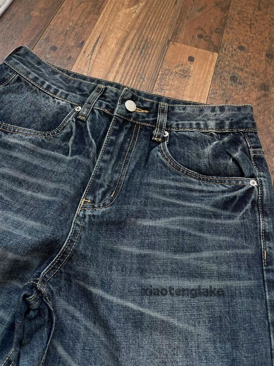 Jean otl Balenciaga rickowens style baggy faded work jeans Size US 34 / EU 50 - 4 Thumbnail