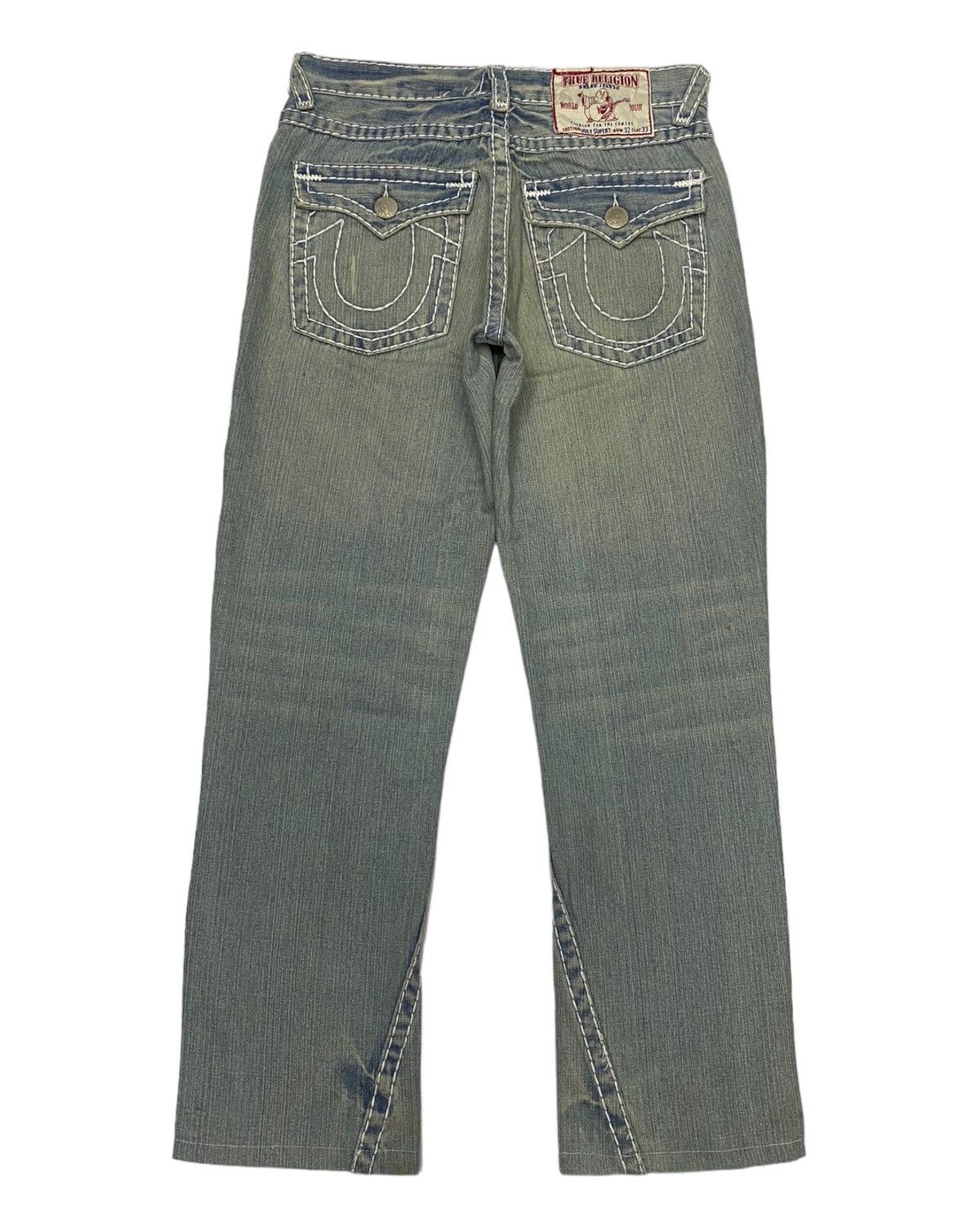 If Six Was Nine × Japanese Brand × True Religion 🔥BAGGY TRUE RELIGION DISTRESSED DENIM JEANS Size US 33 - 1 Thumbnail