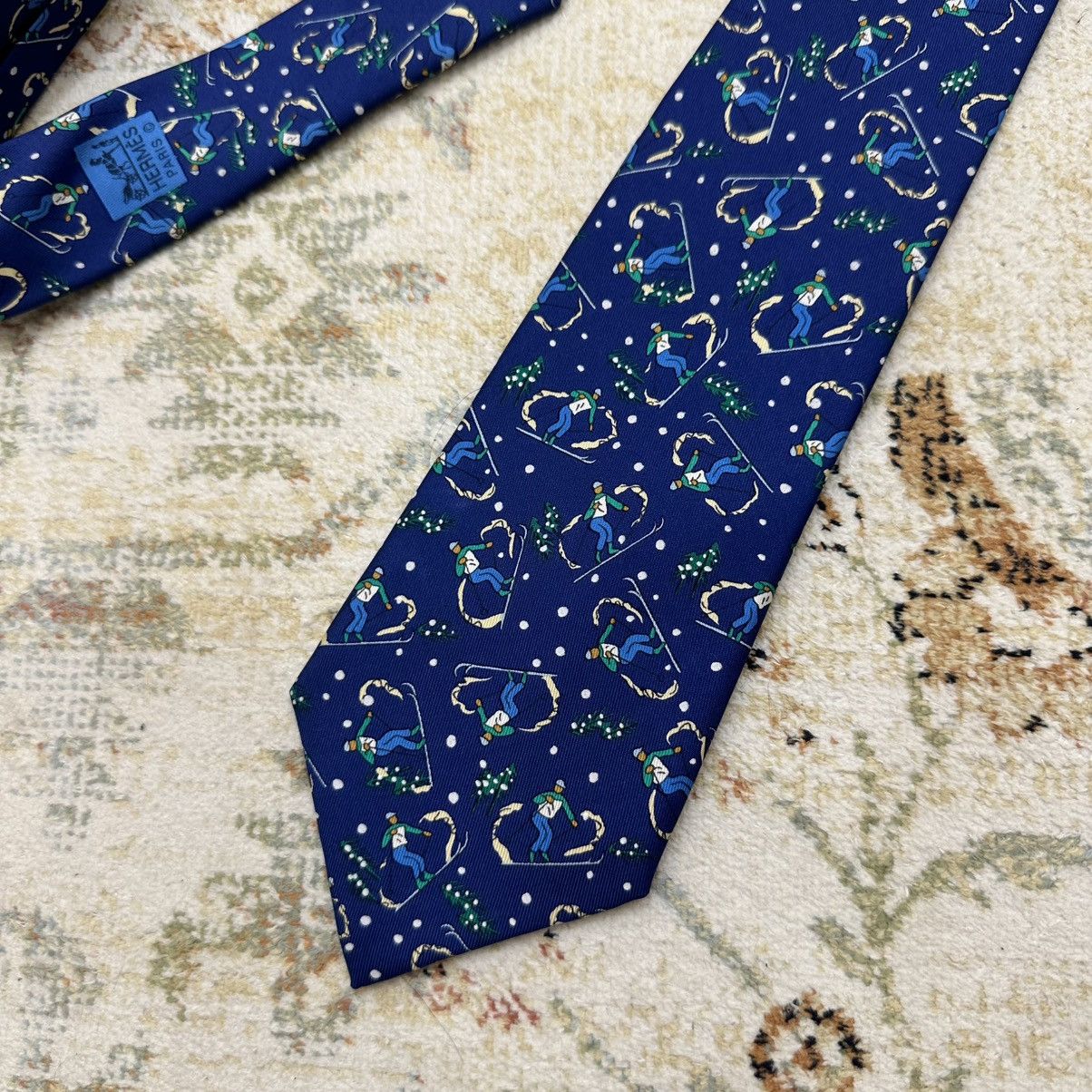 Hermes Vintage Tie Hermes Paris Silk Rare Collection Streetwear Y2K Size ONE SIZE - 3 Thumbnail