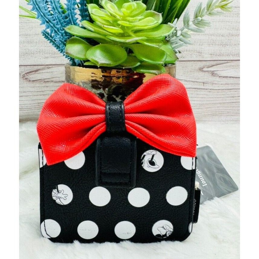 Disney Loungefly Disney Minnie Mouse Big Red Bow Polka Dot Cardhold Size ONE SIZE - 2 Thumbnail