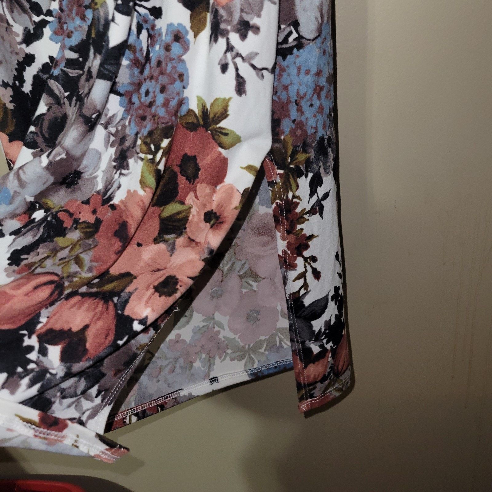 VIBE Vibe multicolor floral slip on dress size L handkerchief hem Size L / US 10 / IT 46 - 6 Thumbnail