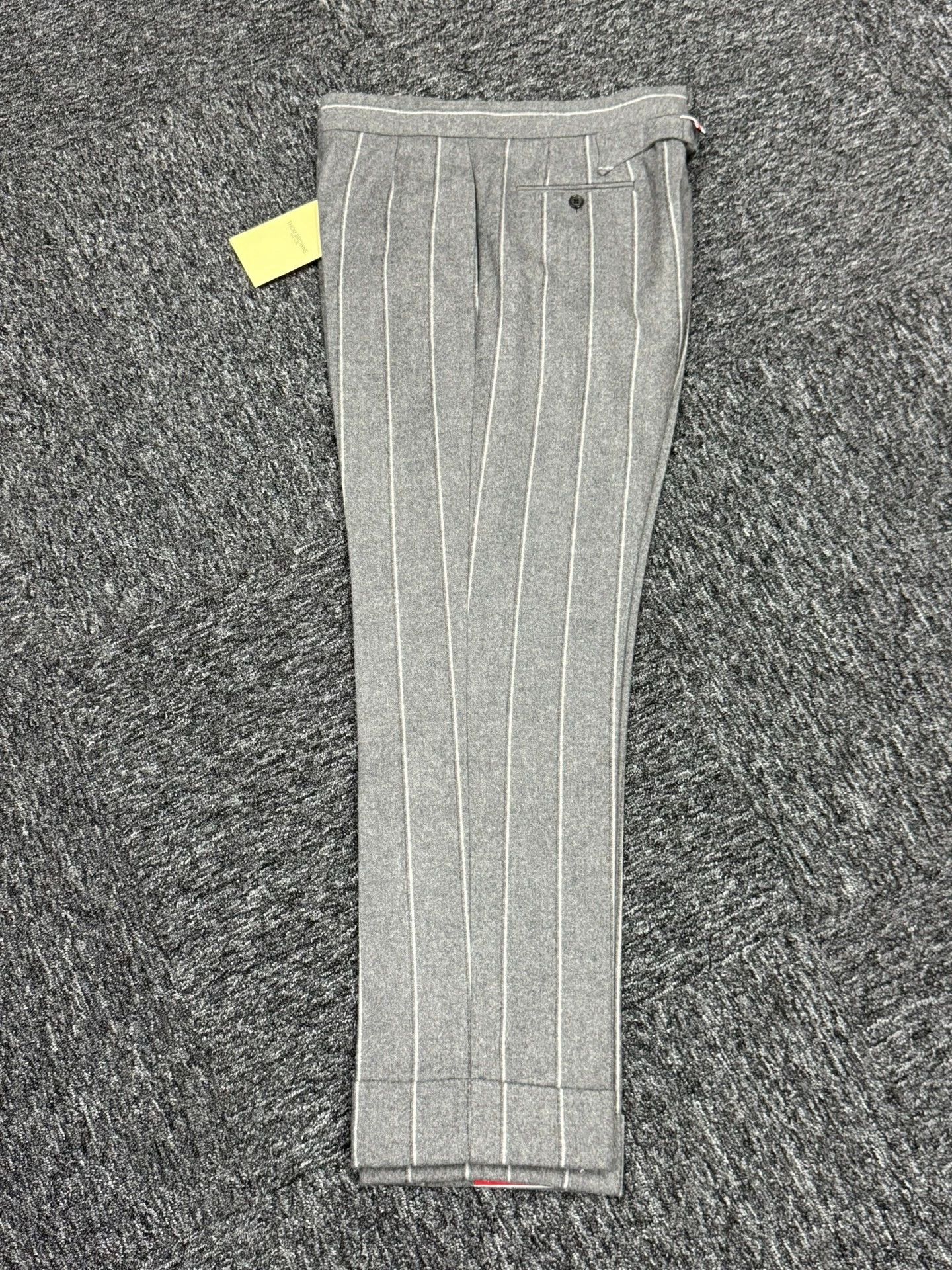 Thom Browne Thom Browne Men's Hi-Waisted Stripe Wool Trousers MidGray 2 Size US 32 / EU 48 - 3 Thumbnail