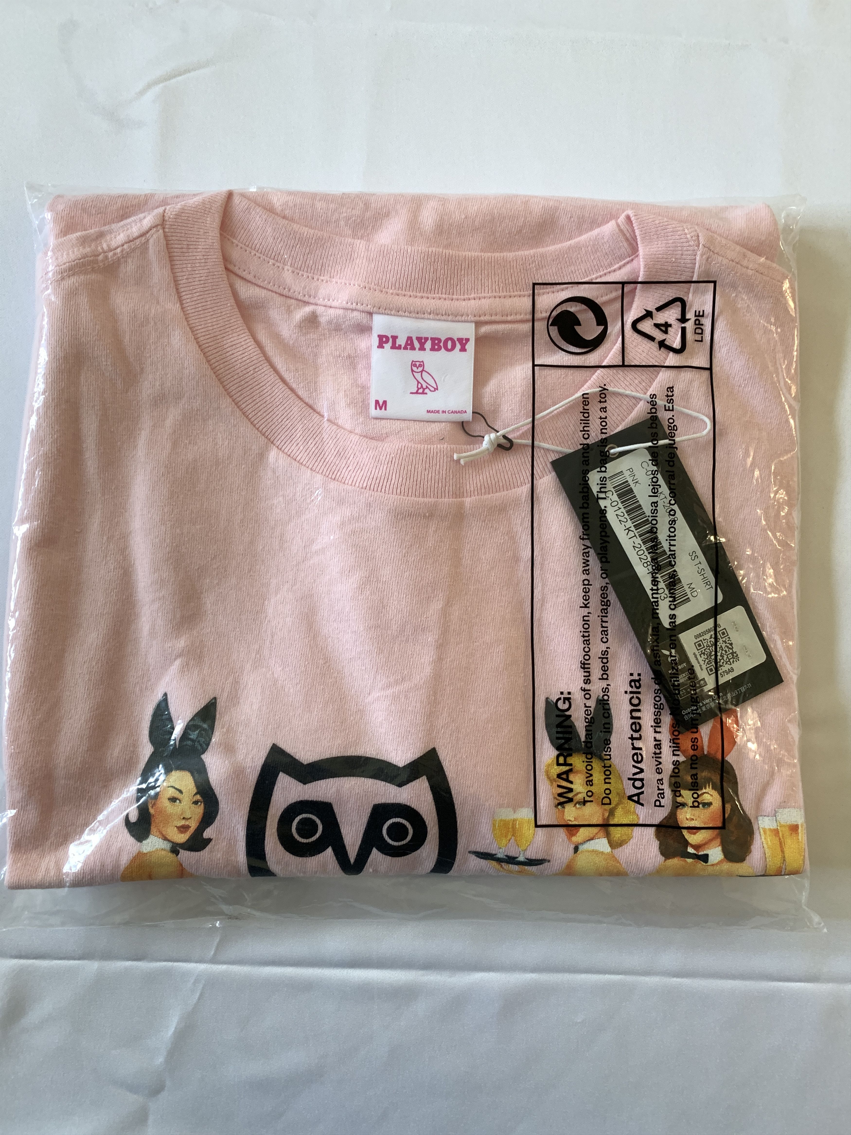 Drake OVO X PLAYBOY PINK OG BUNNY T-SHIRT - Medium Size US M / EU 48-50 / 2 - 3 Thumbnail