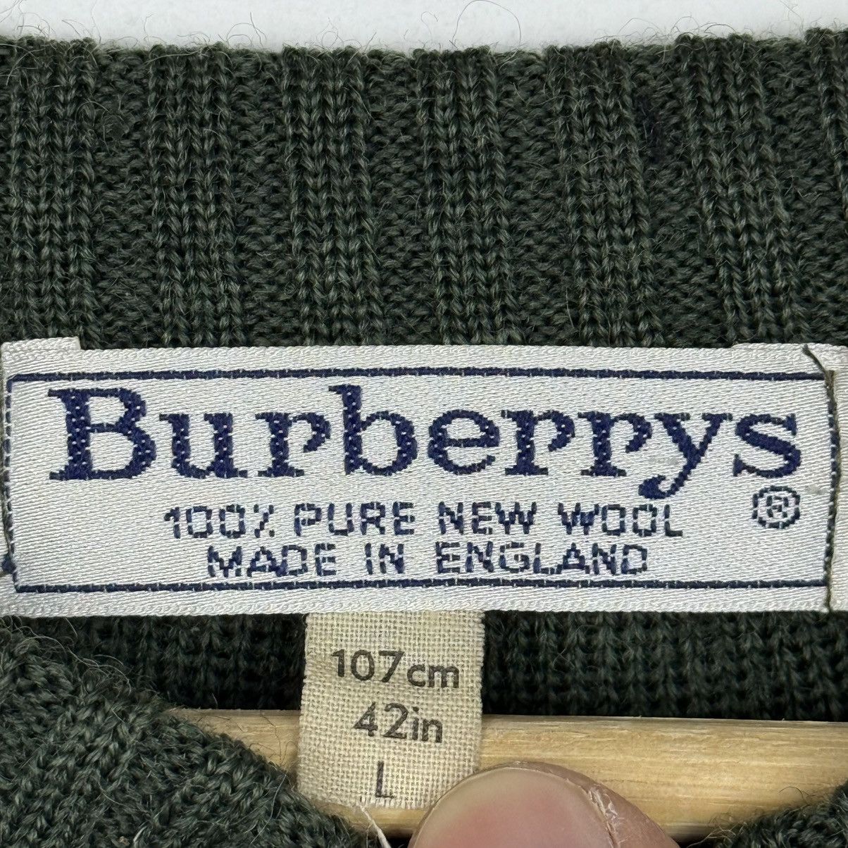 Burberry Vintage 90s Burberry's Padded Wool Knit Sweater Size US L / EU 52-54 / 3 - 4 Thumbnail