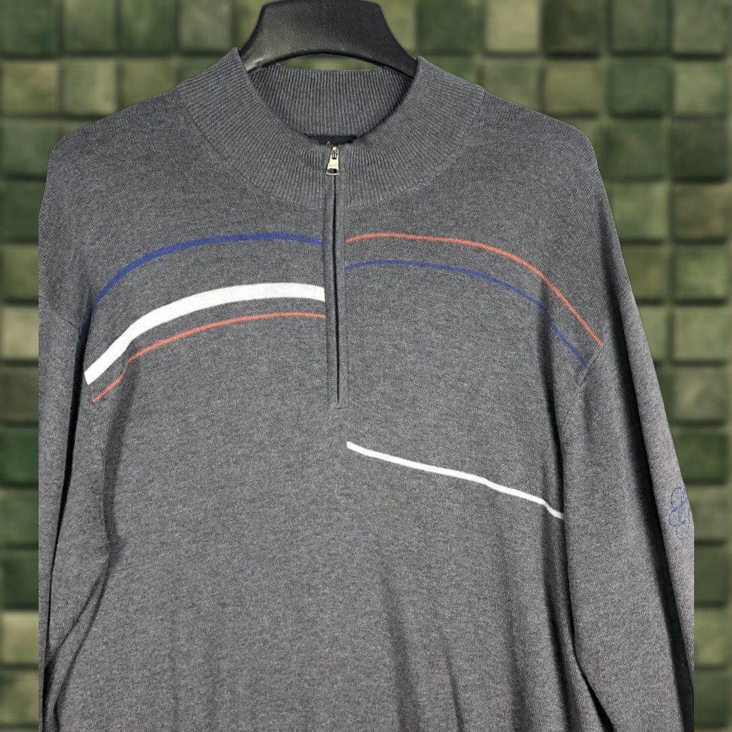 Vintage Greg Norman Sweater Adult XL Gray Pullover 1/4 Zip Golf GRAND GENEVA BT23 Size US XL / EU 56 / 4 - 1 Thumbnail