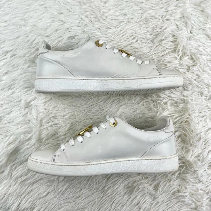 Louis Vuitton Louis Vuitton Stylish White Low-Top Sneakers -2508 Size US 6 / IT 36 - 2 Thumbnail
