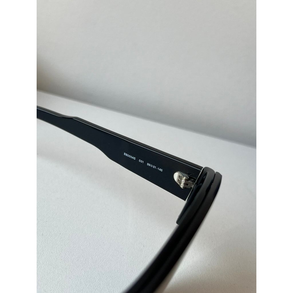 Balenciaga NEW Balenciaga BB0004S Ski Shield Sunglasses in Black Size ONE SIZE - 8 Thumbnail