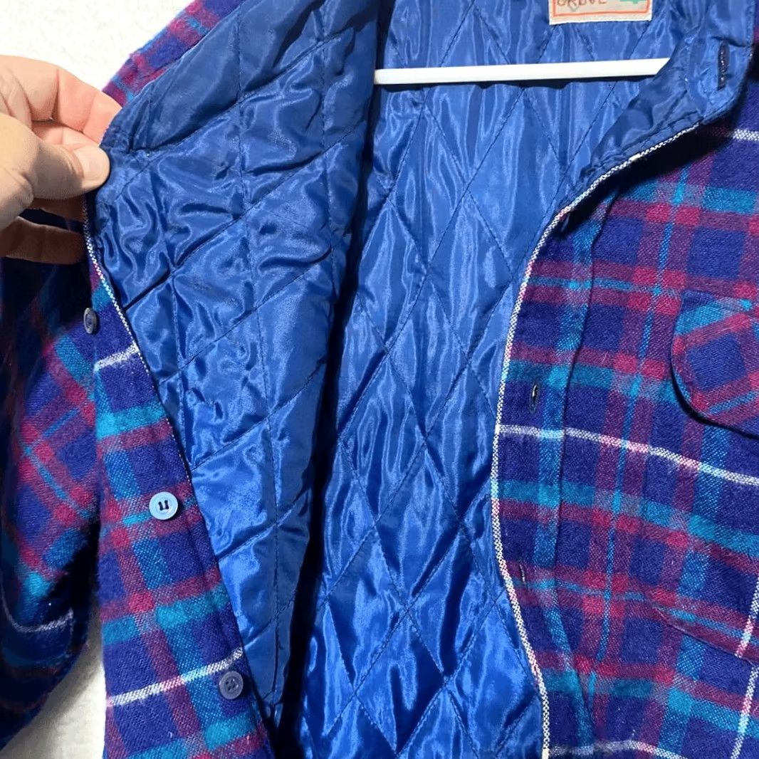 Vintage VINTAGE Pine Grove Men's Quilt Flannel Plaid Button Up Shirt Jacket Blue Medium Size US M / EU 48-50 / 2 - 3 Thumbnail