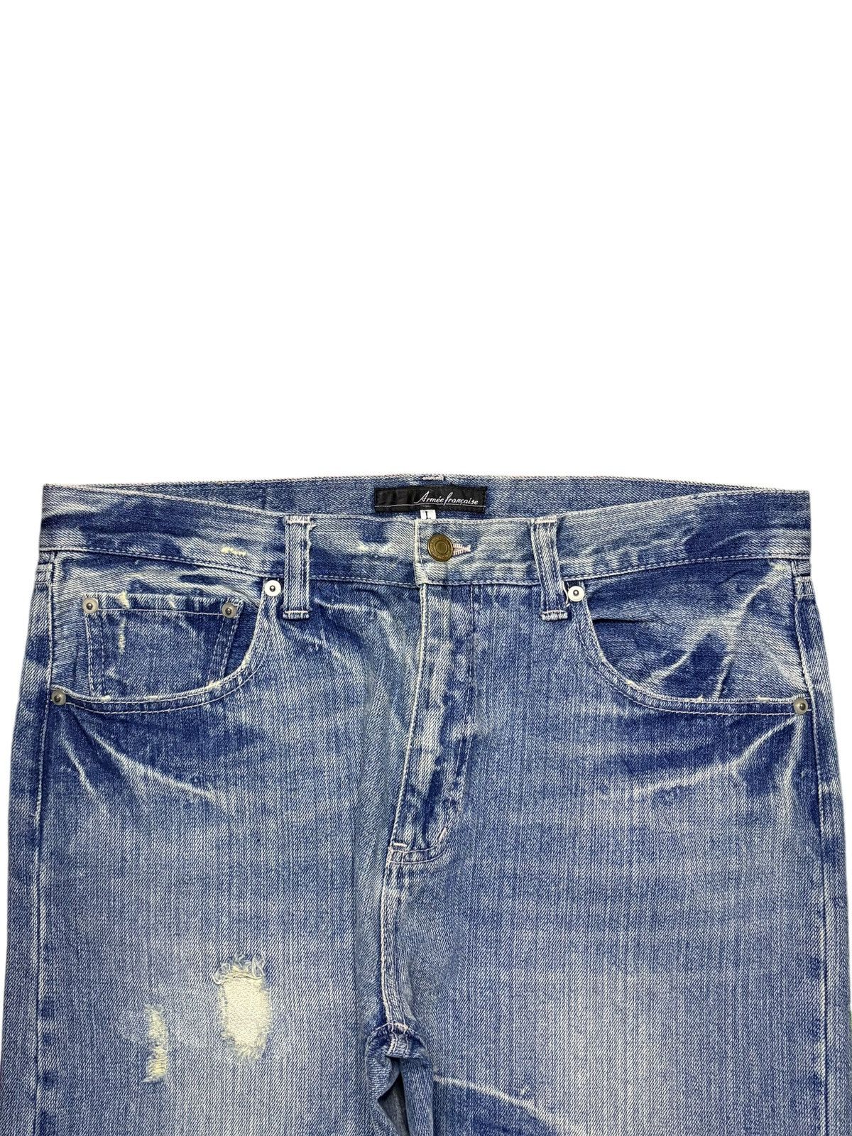 Japanese Brand Vintage Japanese Brand Mud Wash Distressed Loose Jeans Size 35" - 4 Thumbnail