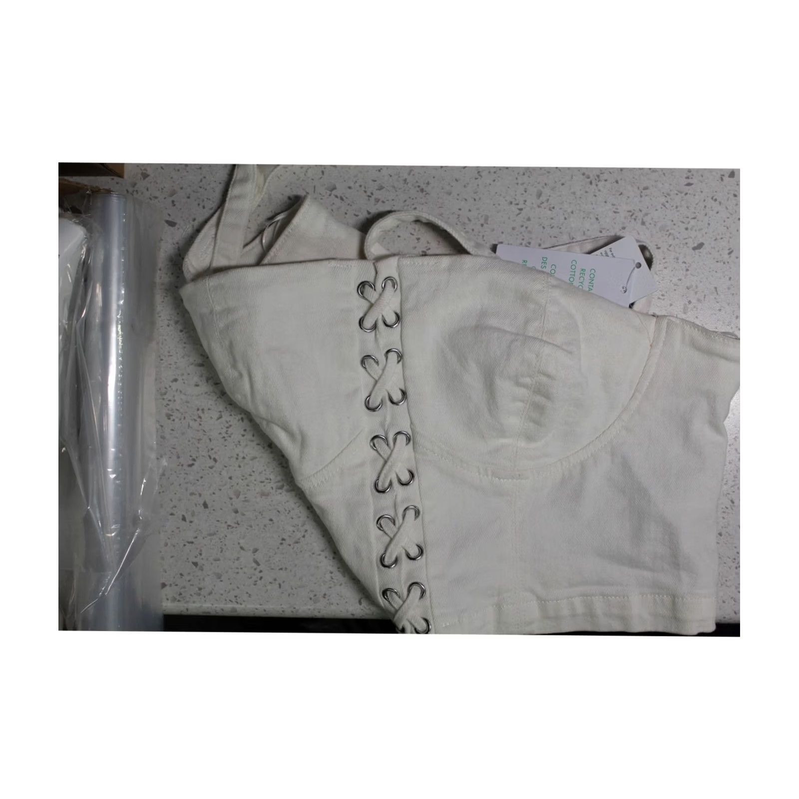 Guess GUESS Womens Lace Up Cecila Bustier Blouse White XL Size XL / US 12-14 / IT 48-50 - 3 Thumbnail