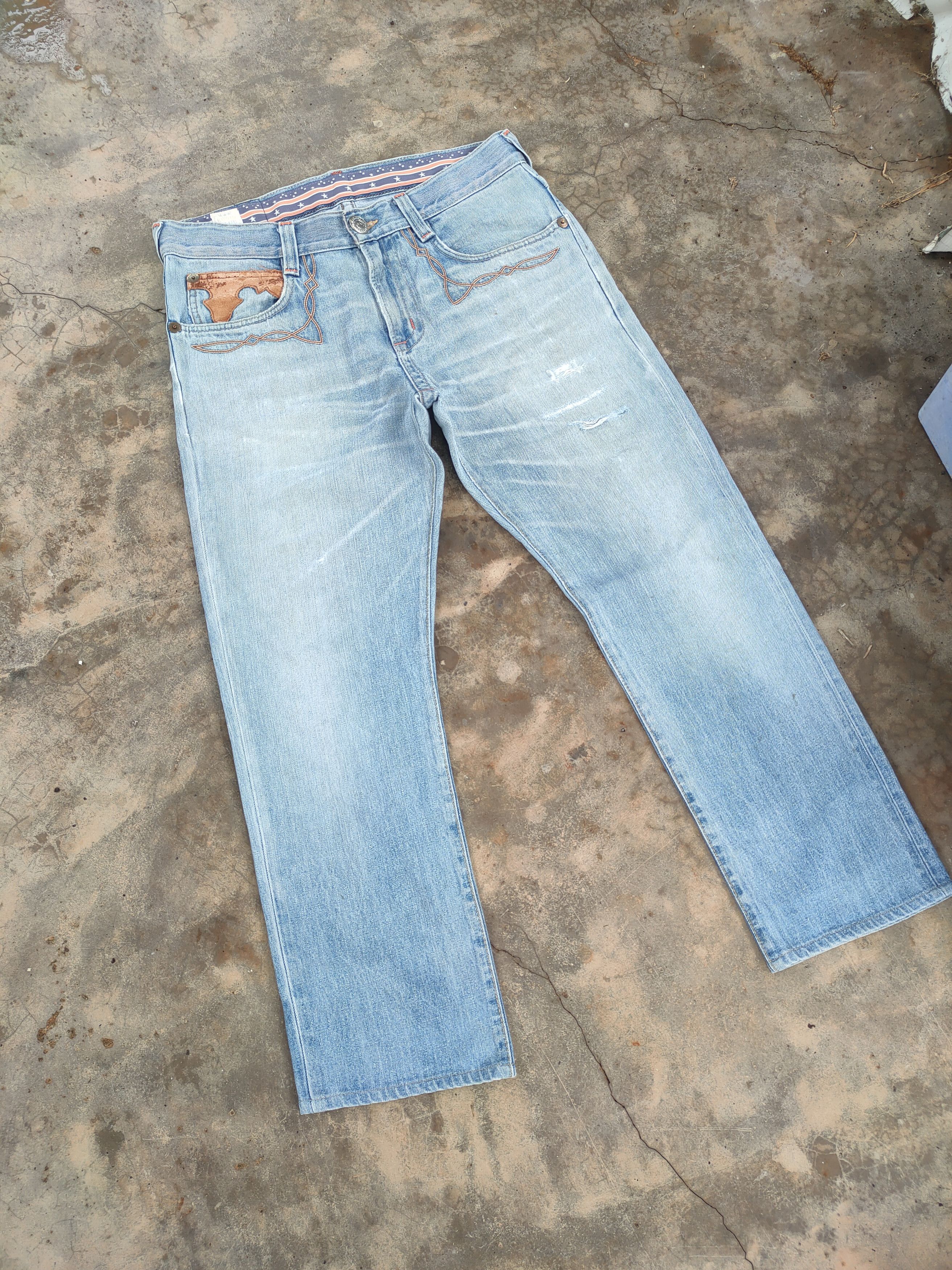 Edwin VTG EDWIN 90' BLUE TRIP FADED RIPPED JEANS DENIM PANTS Size US 36 / EU 52 - 3 Thumbnail