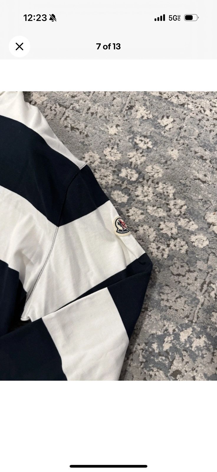 Moncler Moncler White & Navy Long Sleeve Rugby Shirt Size XL NWT Size US XL / EU 56 / 4 - 7 Thumbnail
