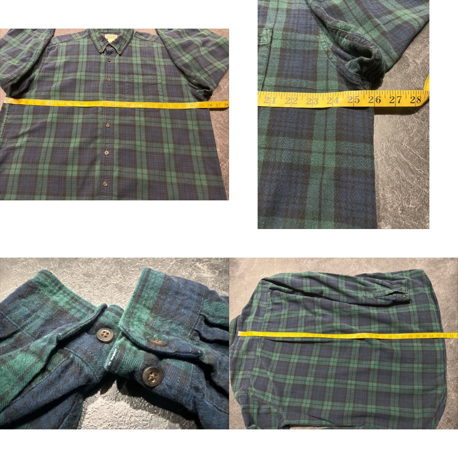 Vintage VINTAGE L.L. Bean Men's Flannel Shirt Casual Big & Tall XLT Long Sleeve Blue Green Scotch Plaid Size US XL / EU 56 / 4 - 8 Thumbnail