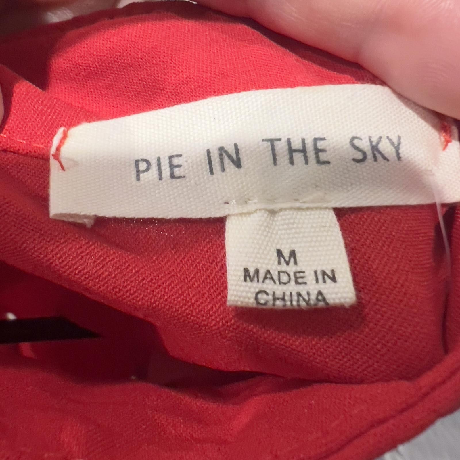 Other Pie In The Sky Elegant Red Ruffled Sleeve Women's Top Size M / US 6-8 / IT 42-44 - 6 Thumbnail