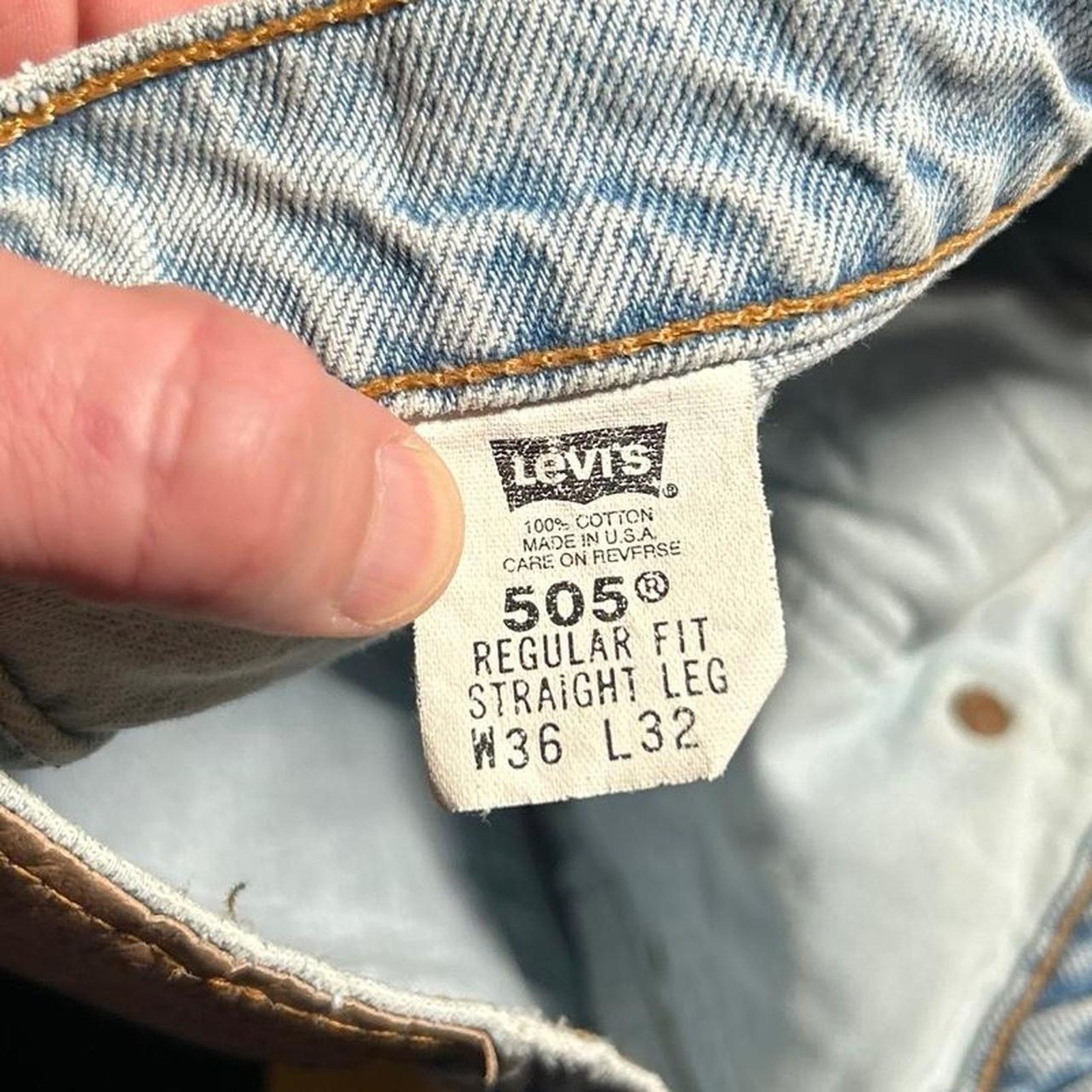 Levi's 90s levis denim jeans made in usa 505 Size US 34 / EU 50 - 3 Thumbnail