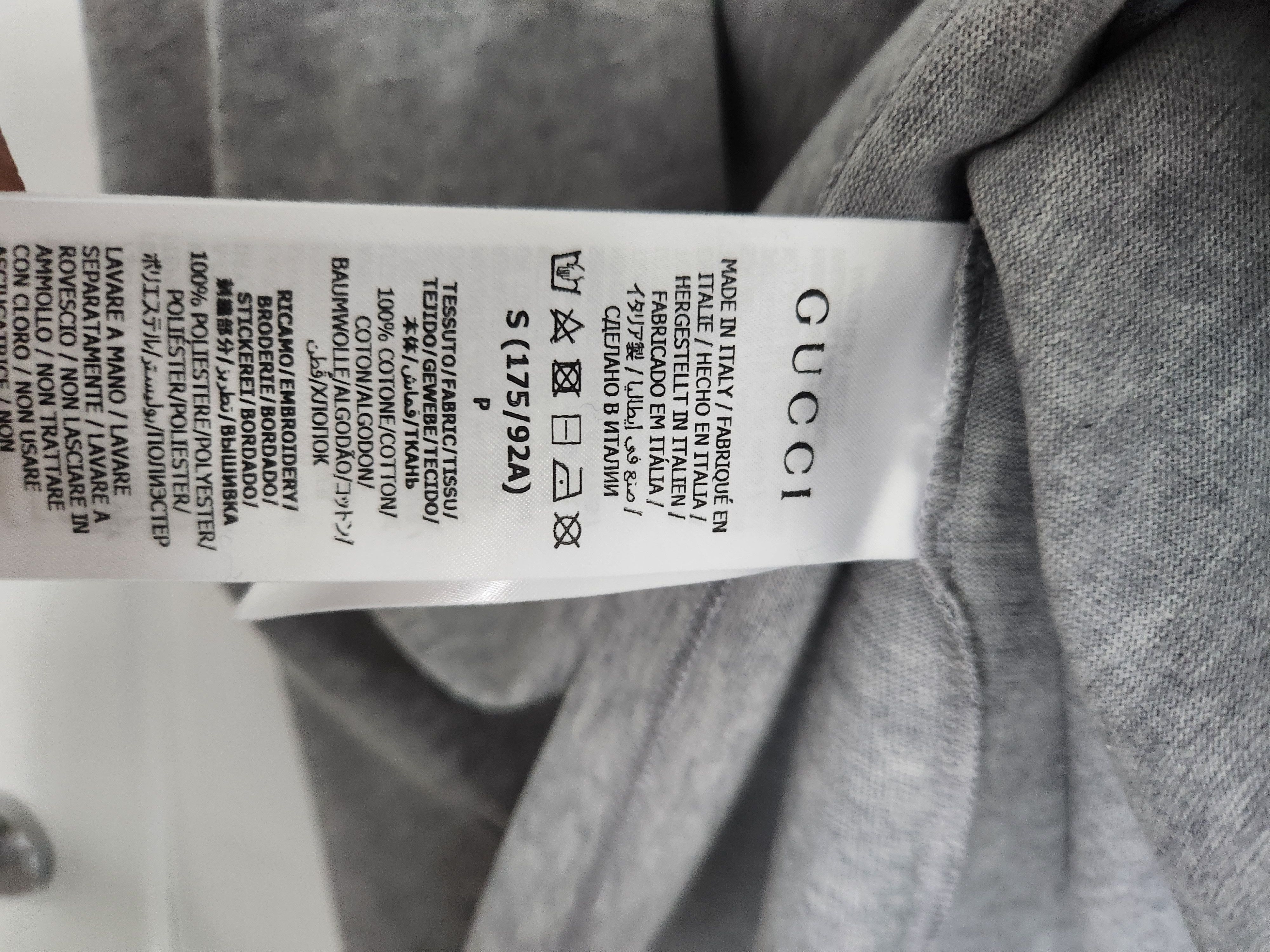 Gucci Gucci Oversized Embodiery Short Sleeve Grey T Shirt Size US S / EU 44-46 / 1 - 5 Thumbnail