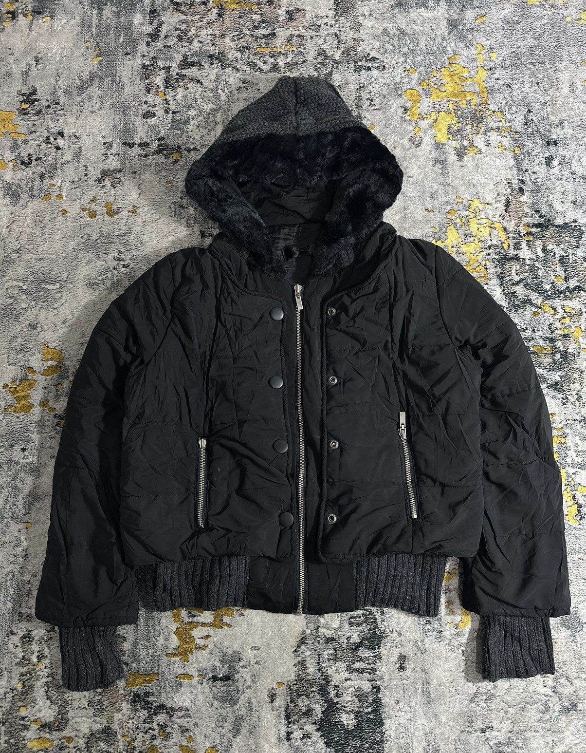 Japanese Brand 2000s DOUBLE LAYER LGB STYLE OPIUM MOHAIR HOOD JACKET Size US M / EU 48-50 / 2 - 1 Thumbnail